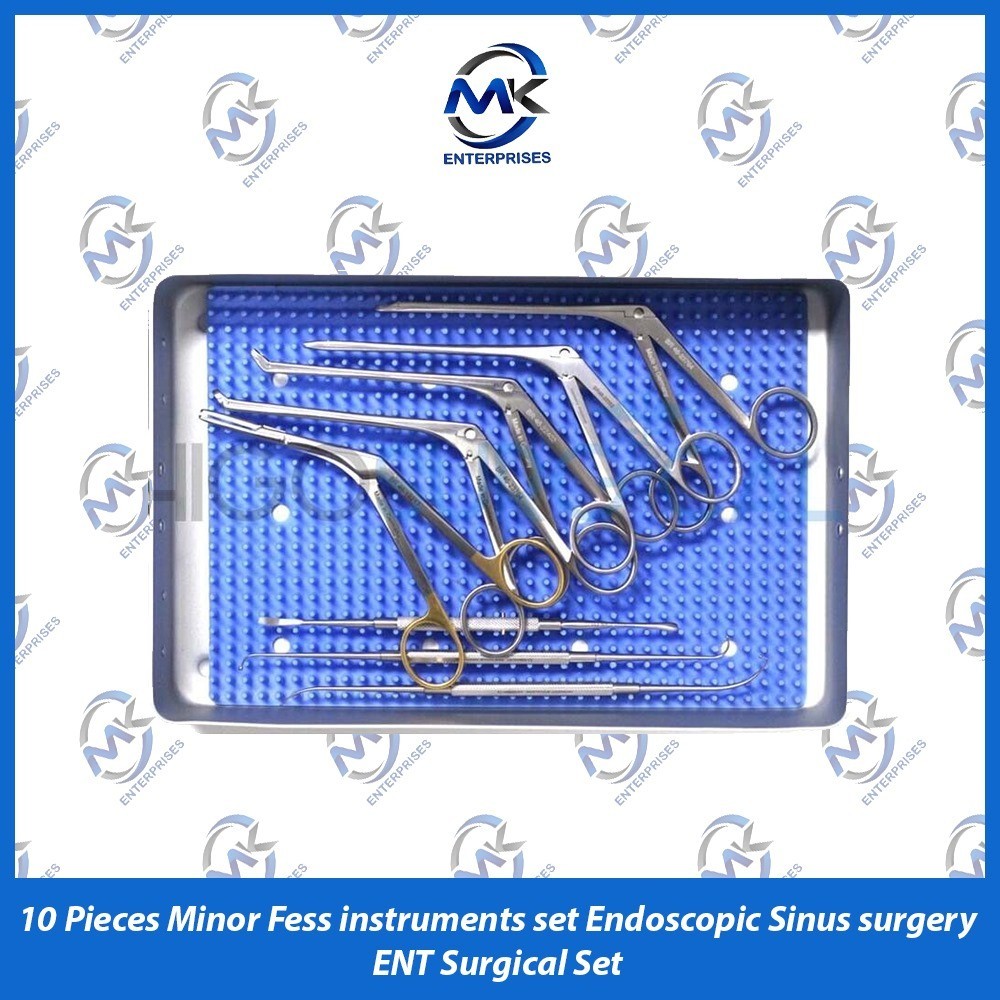 10 Pieces Minor Fess instruments set Endoscopic Sinus surgery ENT Surgical Set