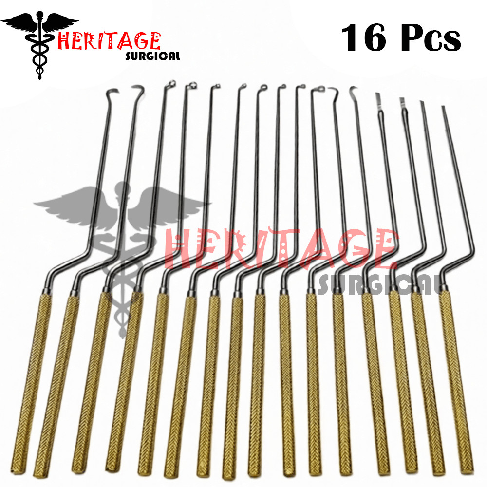 Hardy Pituitary Neuro Curettes Set Of 16 Surgical Instruments Transsphenoidal