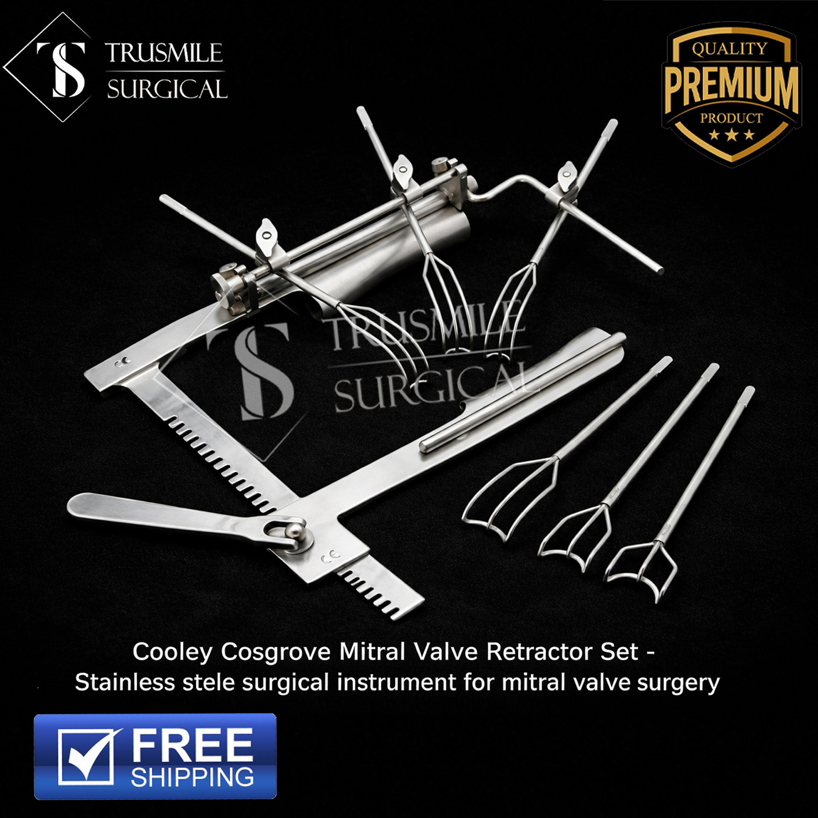 Cooley Cosgrove Mitral Valve Retractor Set Cardiac Surgical Complete Instruments