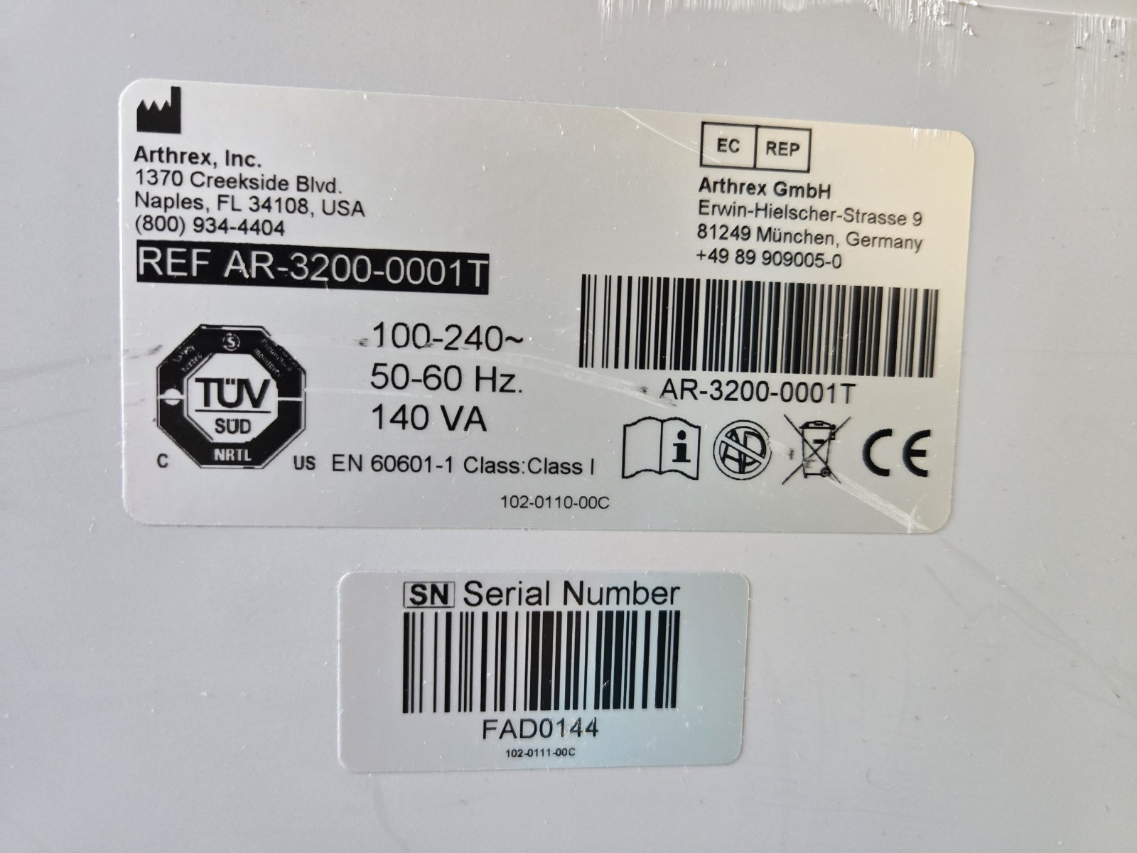 Arthrex Synergy HD3 AR-3200-0001T