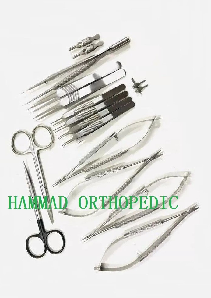 Hand Surgery Basic 17 PCS Micro Surgical Instruments Set Orthopedic SS Kit