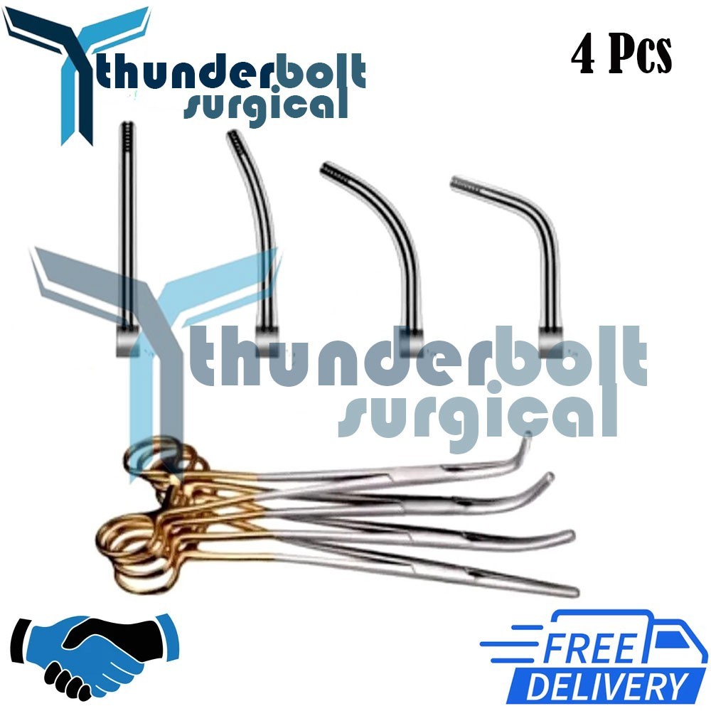 Set of 4 pcs gynecology instrument Zeppelin Hysterectomy Clamps 25 cm,