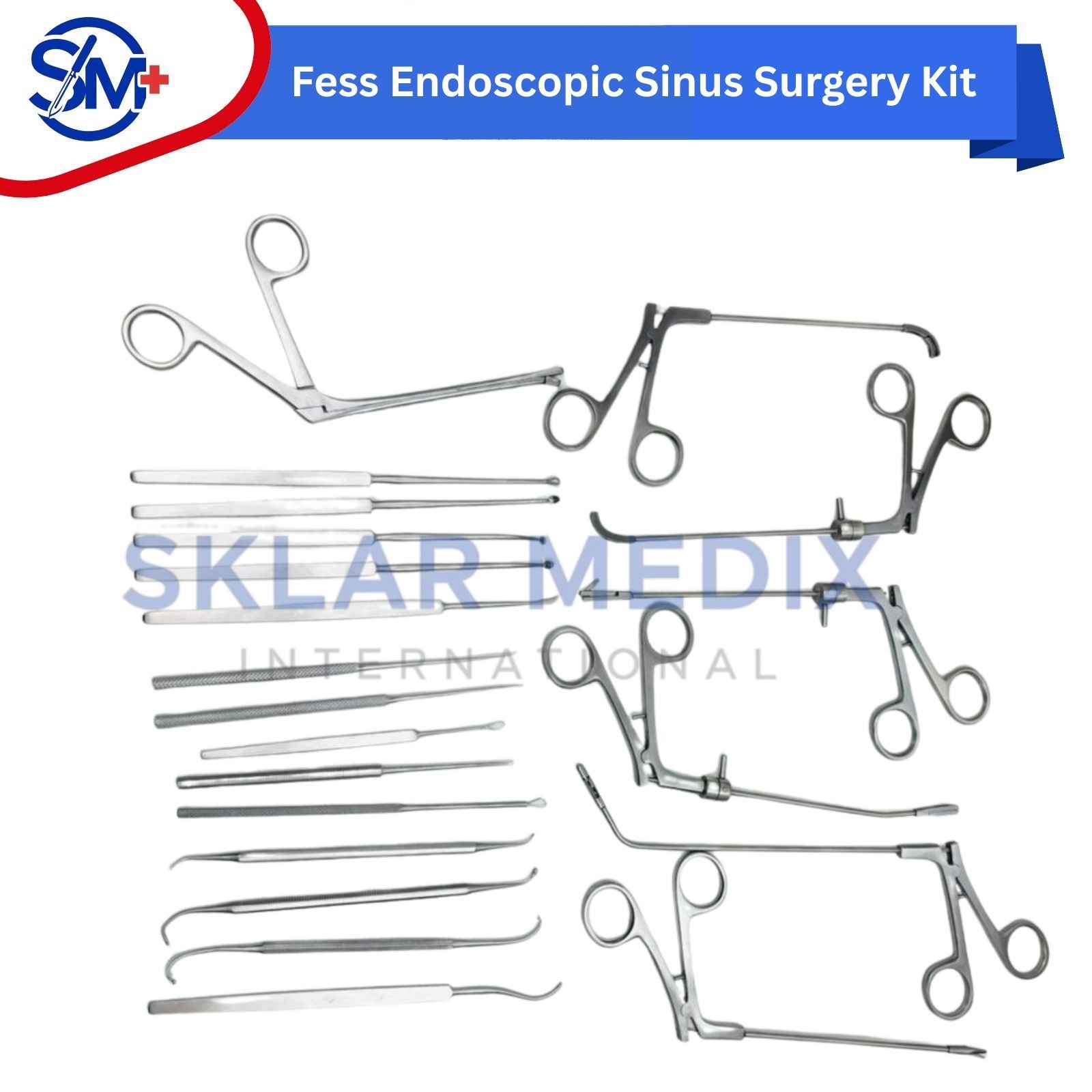 Fess Instruments Set Endoscopic Sinus Surgery ENT Instrument Set A+ German Steel