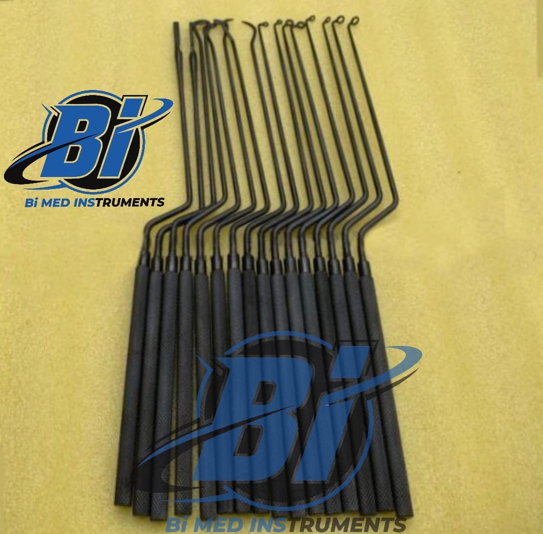 Rhoton Micro Dissector Expanded 16 PCS Black Coated High Quality