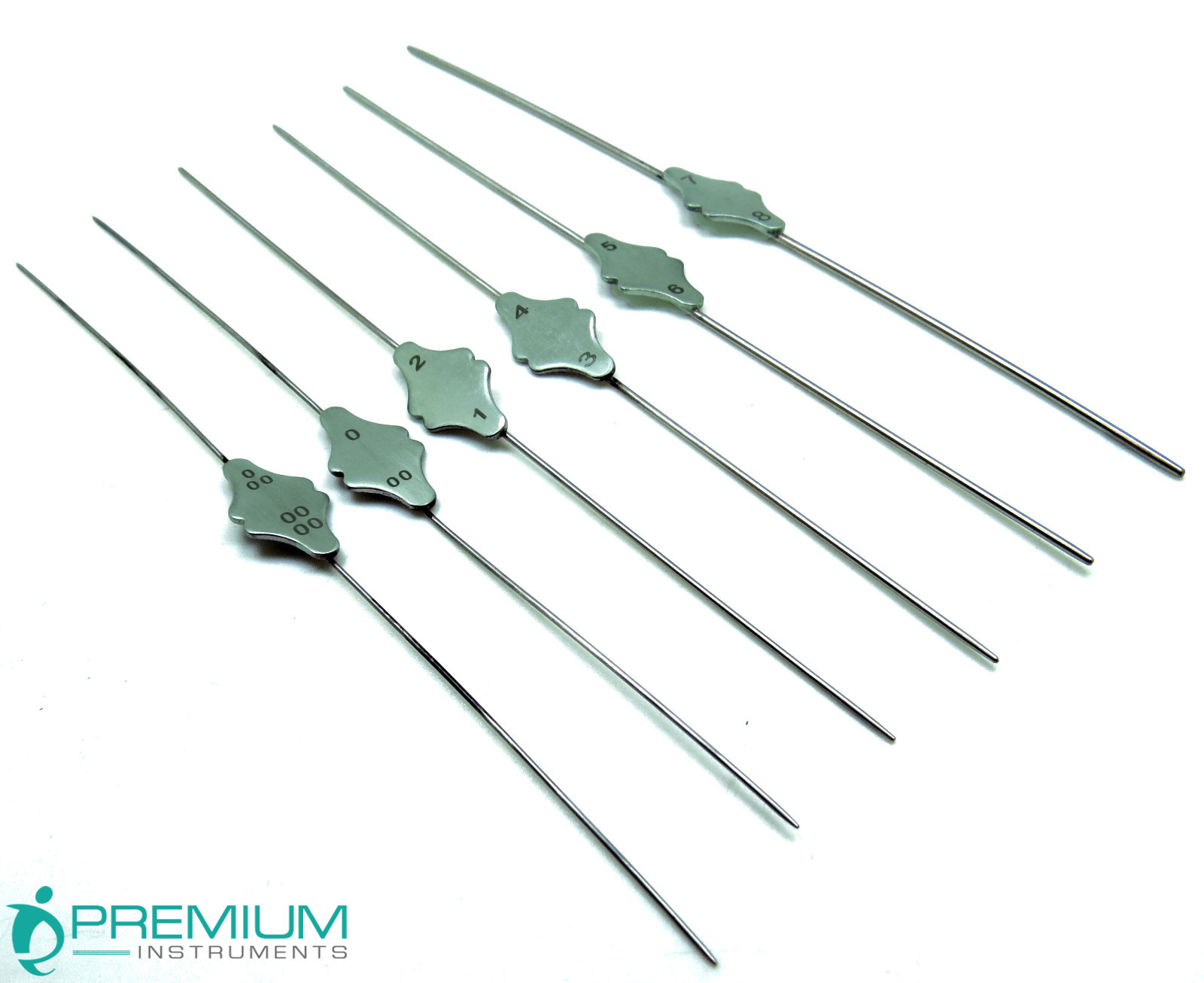 Bowman Lacrimal Probe 6″ Surgical ENT 0000-000, 00-0, 1-2, 3-4, 5-6,7-8 Set of 6