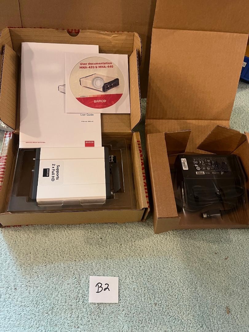 Barco MNA-420 ENC HDMI V2 AV-IP Adapter AND BARCO MNA-4X0 PSU