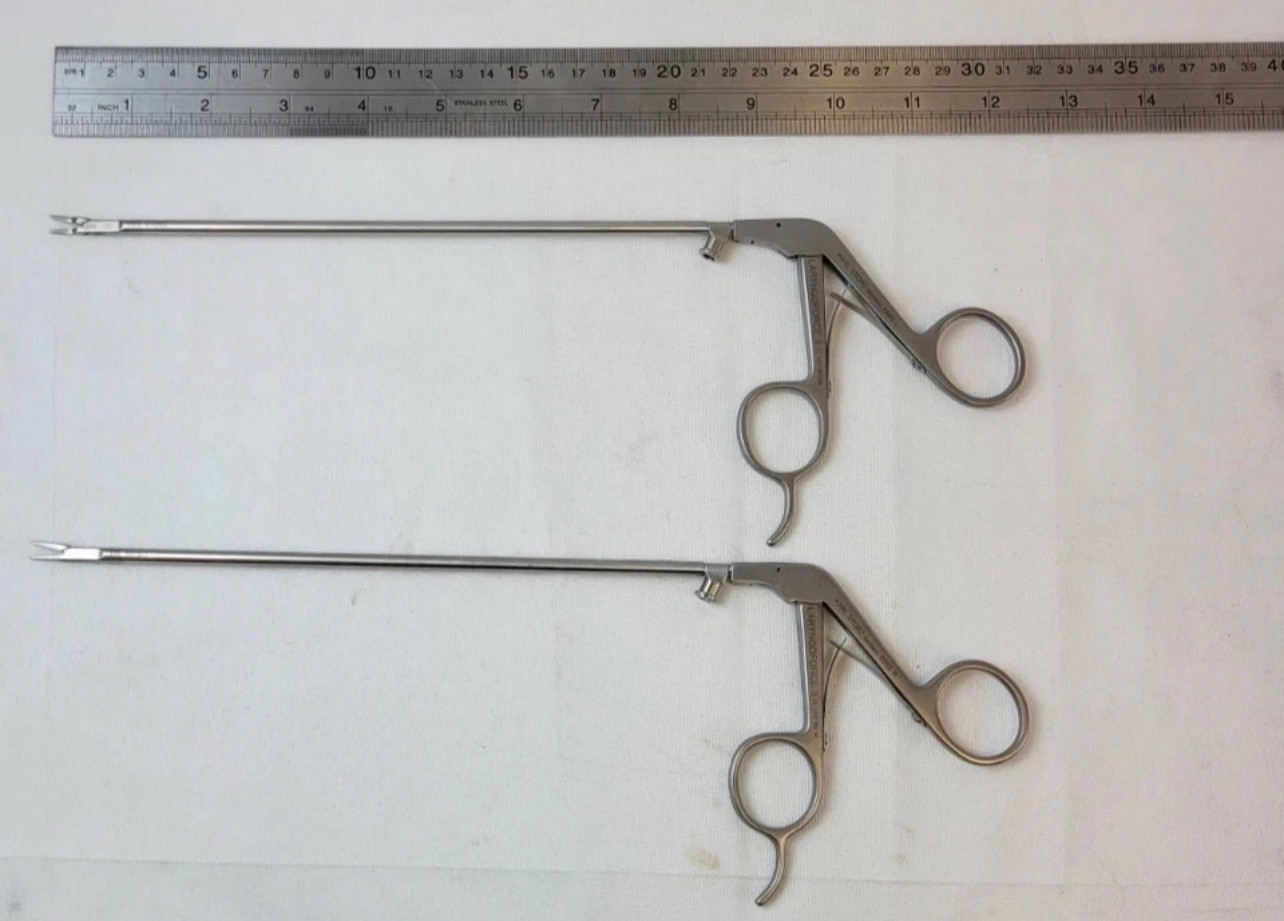 Karl storz 8665 Steiner laryngoforcell clip forceps ent R+l