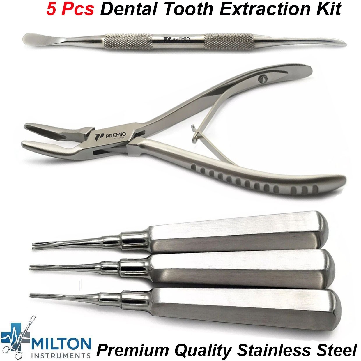 Dental Tooth Extraction Kit Coupland Dentist Extracting Elevators Rongeur Pliers