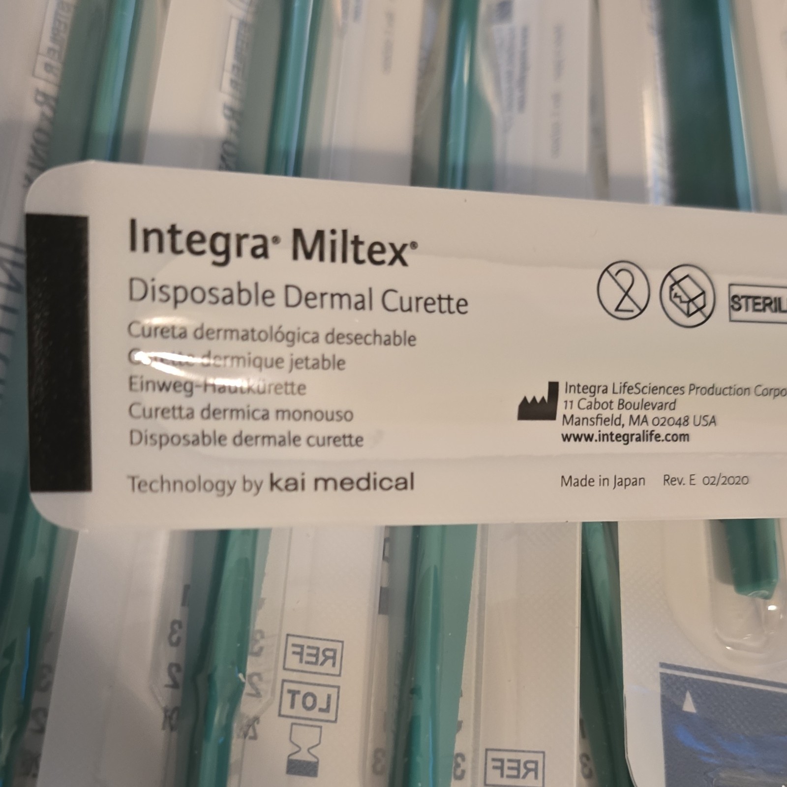 ⭐ New Integra Miltex Disposable Dermal Curette Dermatology Instrument 10 Each