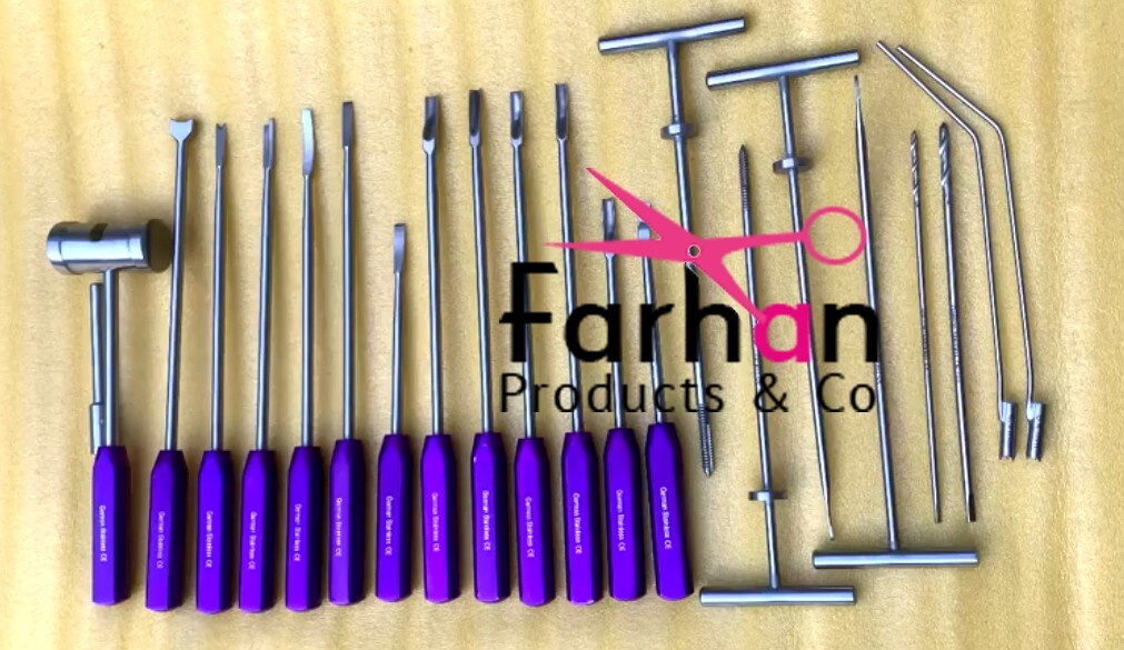 Cement Removal Instruments, Orthopedic Set For Knee, Hip, and Shoulder Surgery