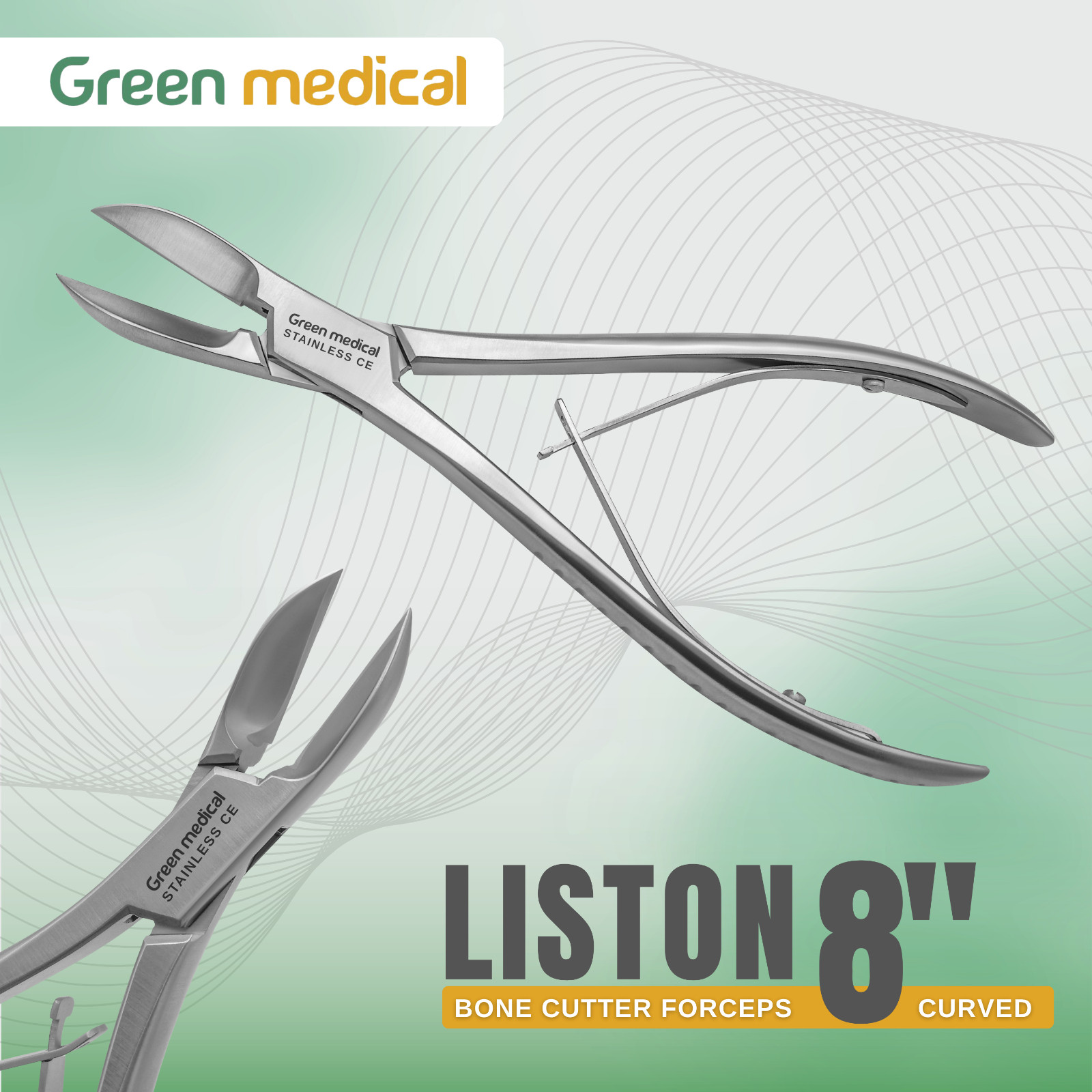 Liston Bone Cutter Curved 8″ Surgical Orthopedic Instruments German Grade