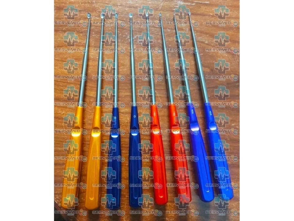 Volkmann Bone Curette Colorful Orthopedic Surgical Instrument 8 PCS Set