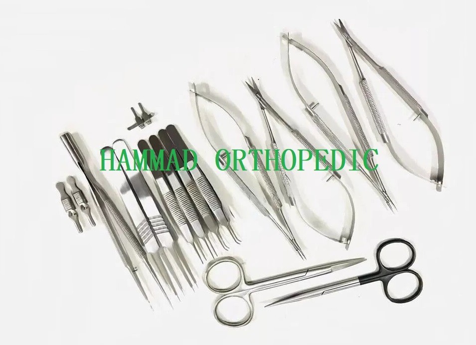 Hand Surgery Basic 17 PCS Micro Surgical Instruments Set Orthopedic SS Kit