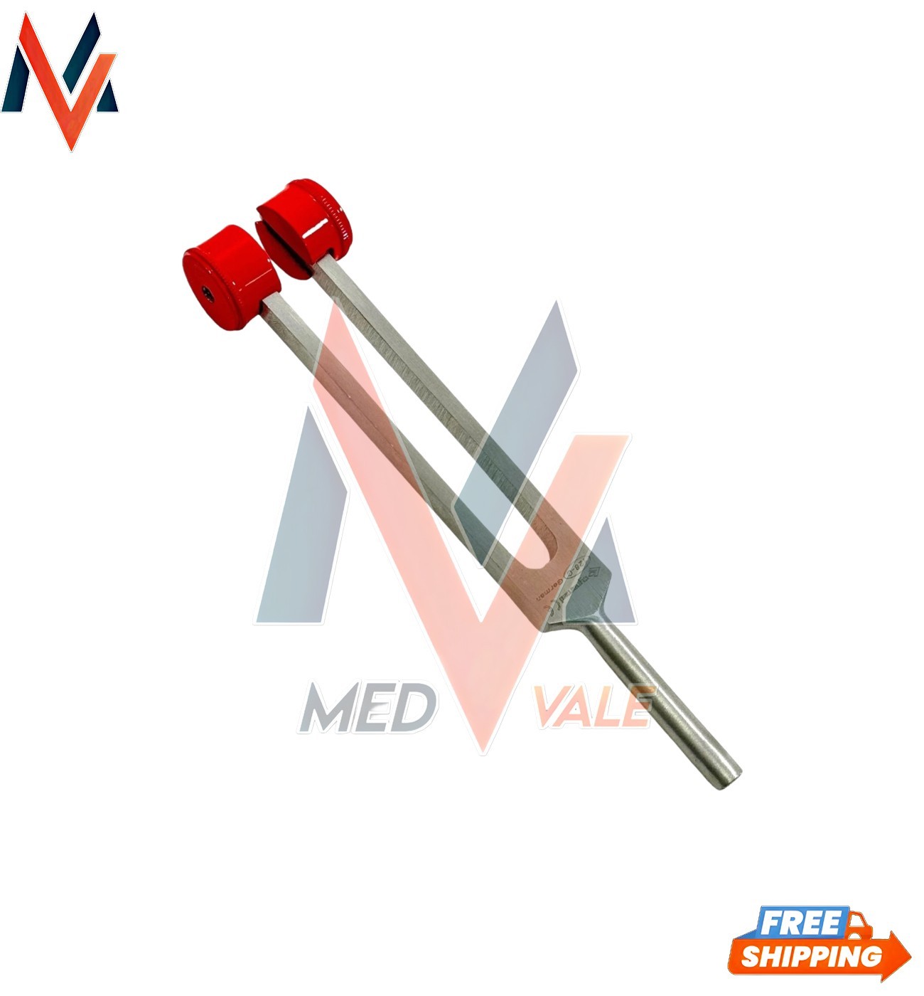 PREMIUM RED Tuning Fork With Weights – C 128 – SURGICAL MEDICAL INSTRUMENTS
