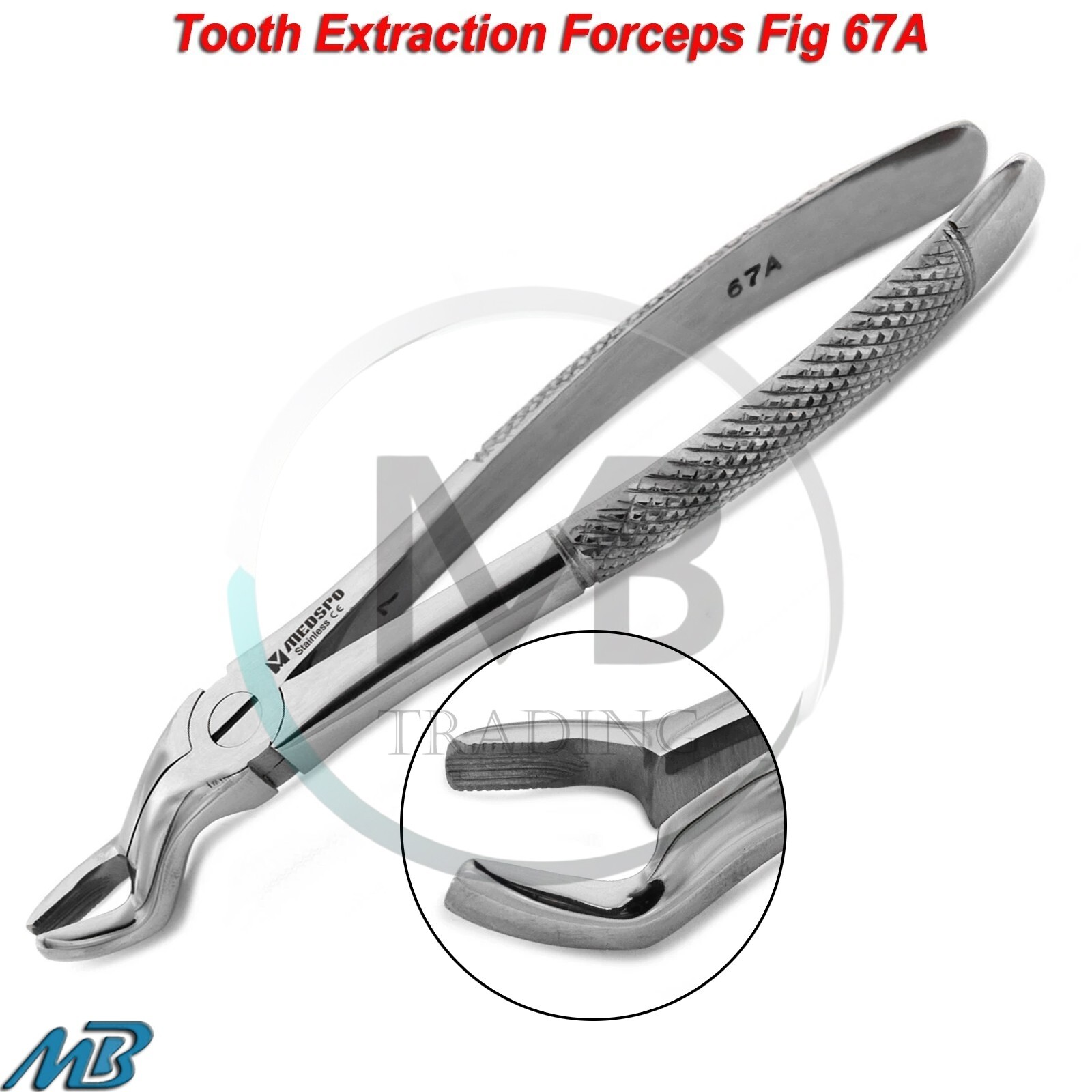 Dental Fig.67A Tooth Extraction Forceps Upper Molar Wisdom Removal Dentist Plier