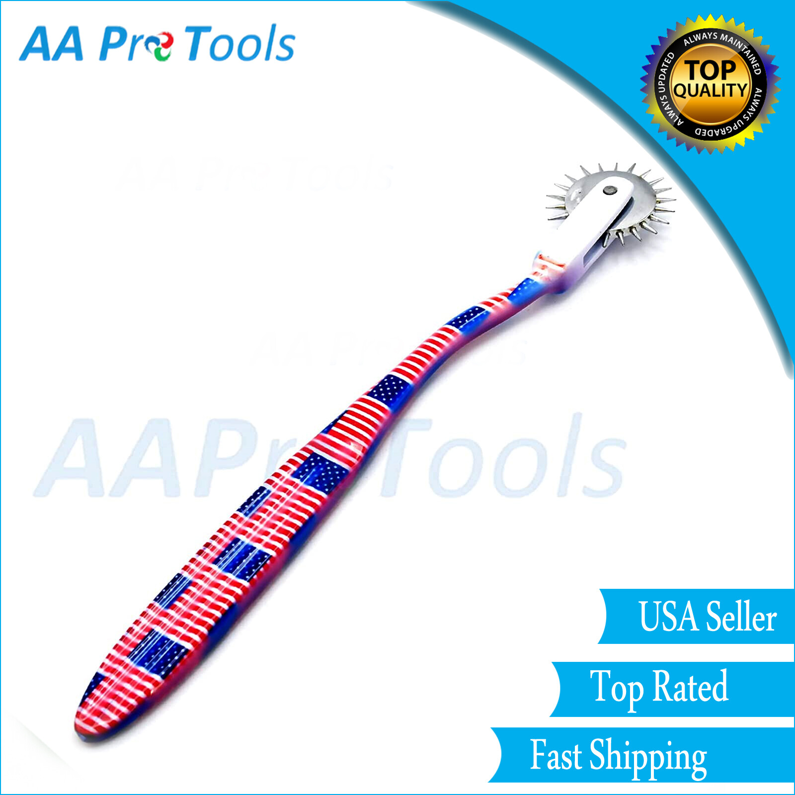 USA Flag Wartenberg Pinwheel 1 Head Suitable for Any Neurological Testing SB-020
