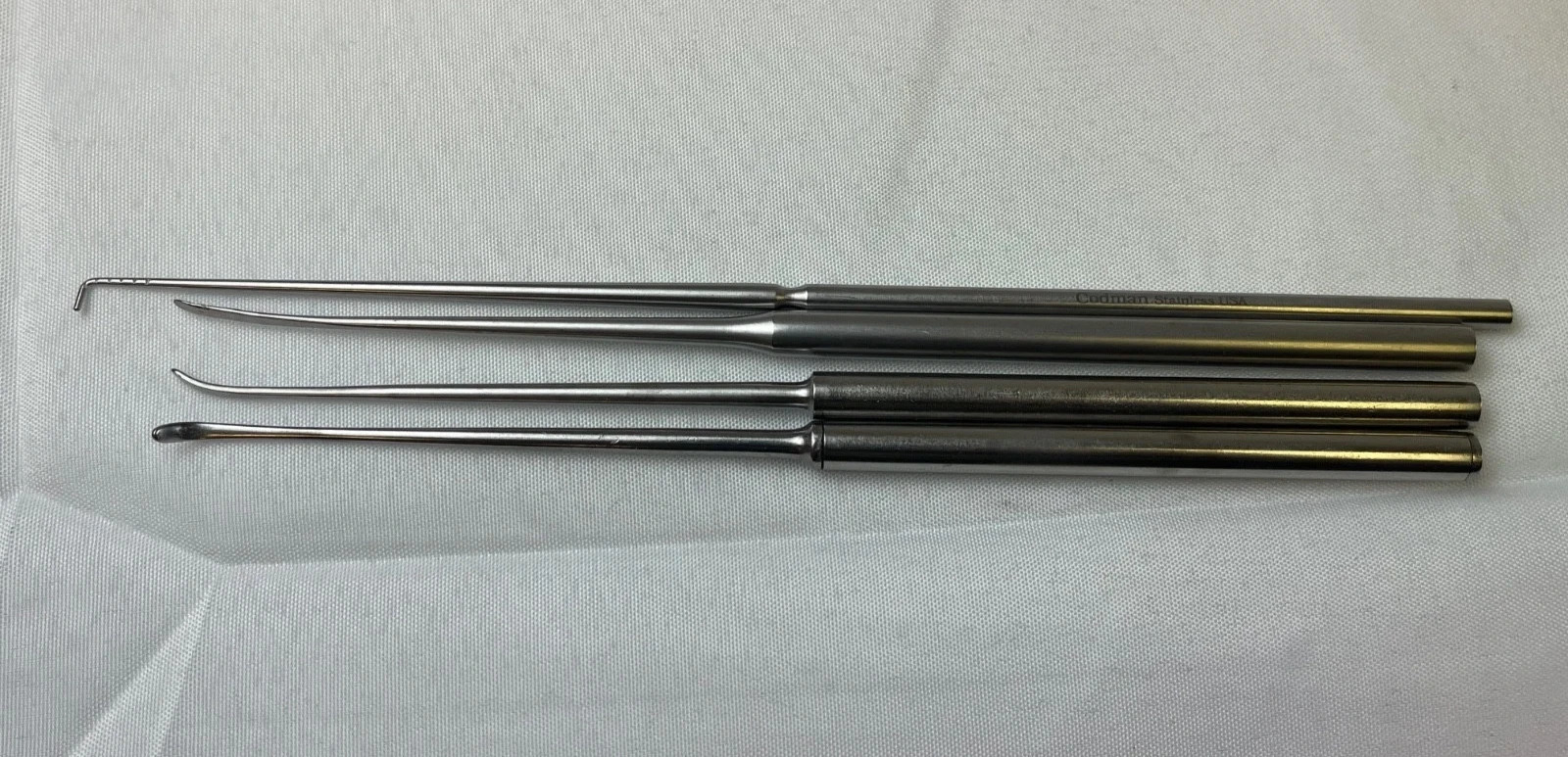 Set of 4 Aesculap Codman Penfield Dissectors & Hook Probe Neurology Orthopedics