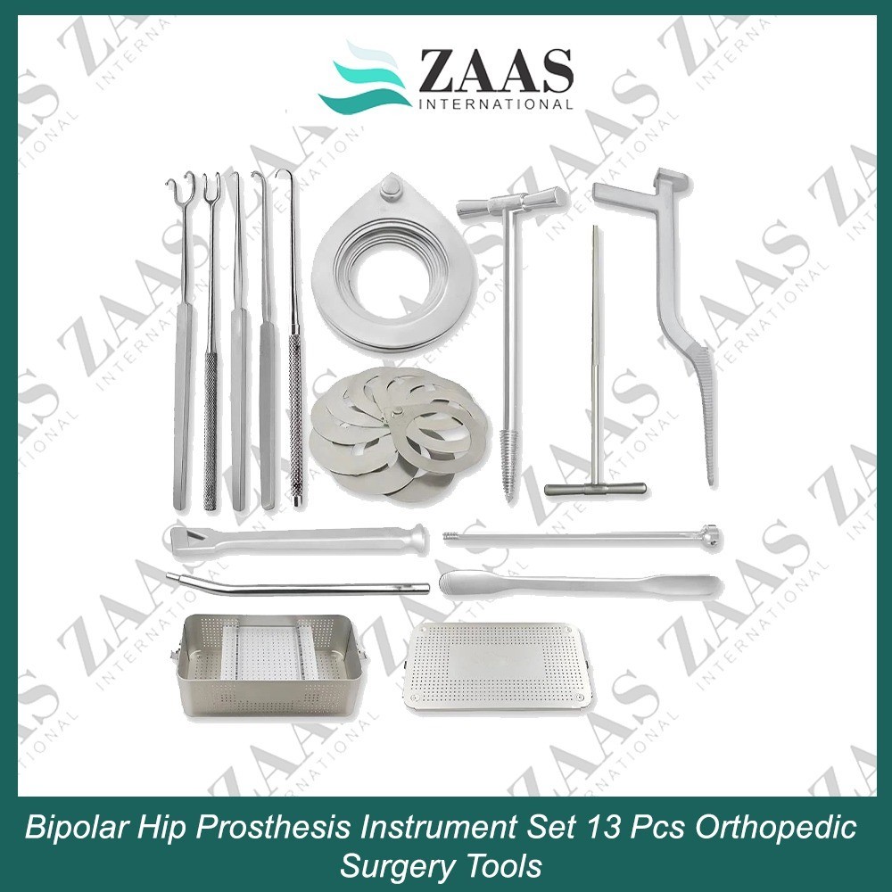 Bipolar Hip Prosthesis Instrument Set 13 Pcs Orthopedic Surgery Tools