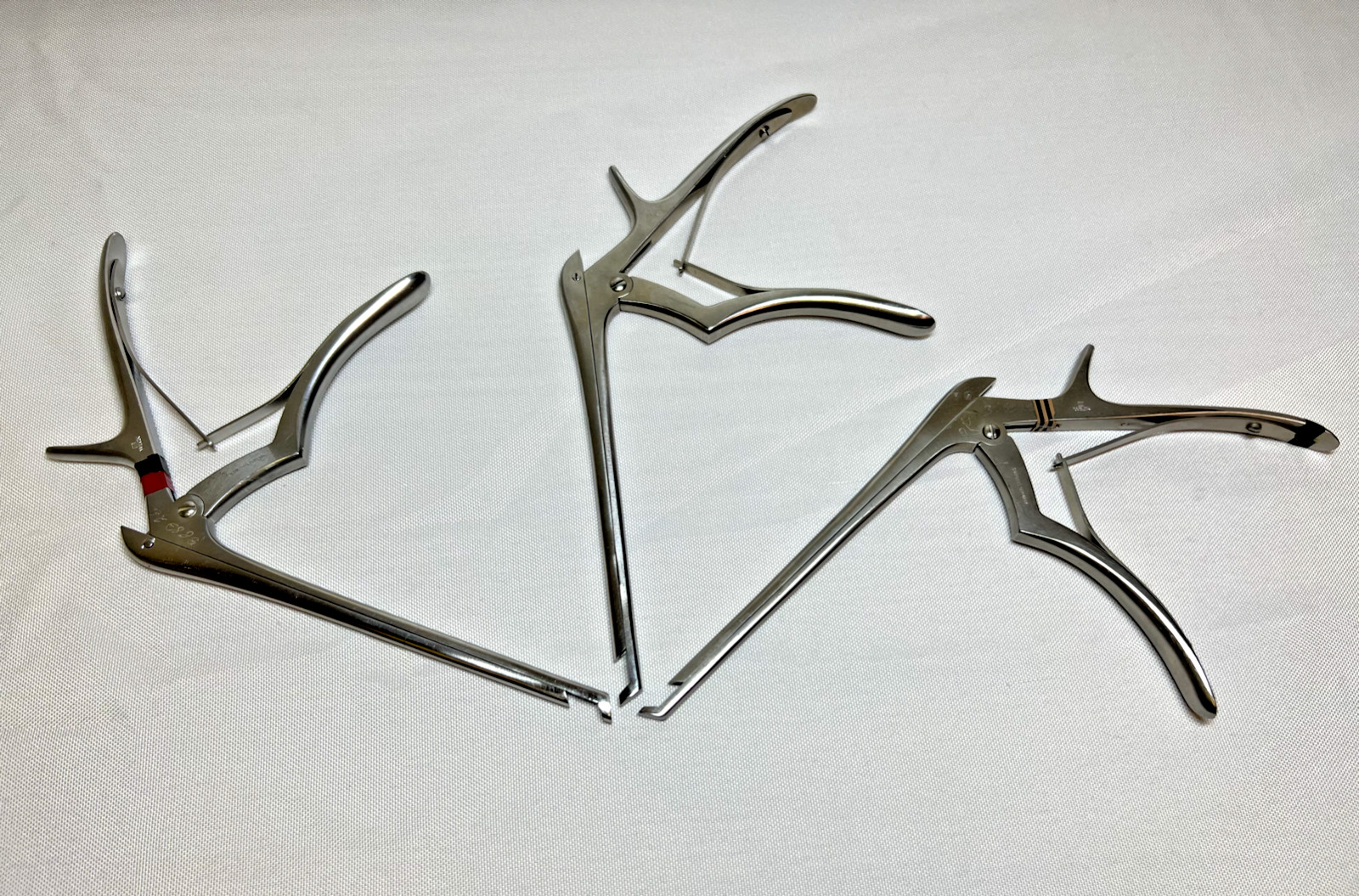 Set Of 3 Weck Surgical 4mm & 5mm Kerrison Rongeurs Neurology Spinal