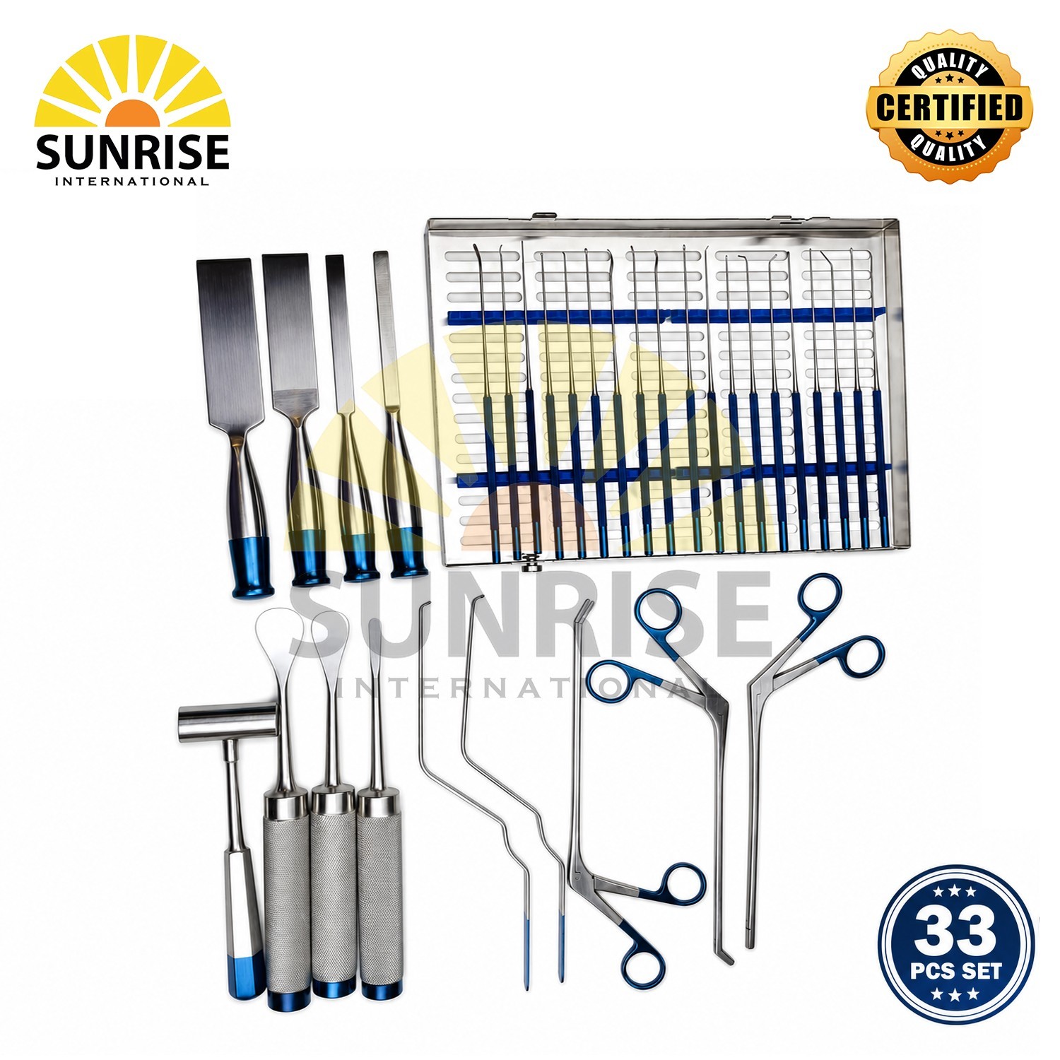 Basic Craniotomy Orthopedic Spine Surgical Instrument 33 Pcs Set Premium Quality