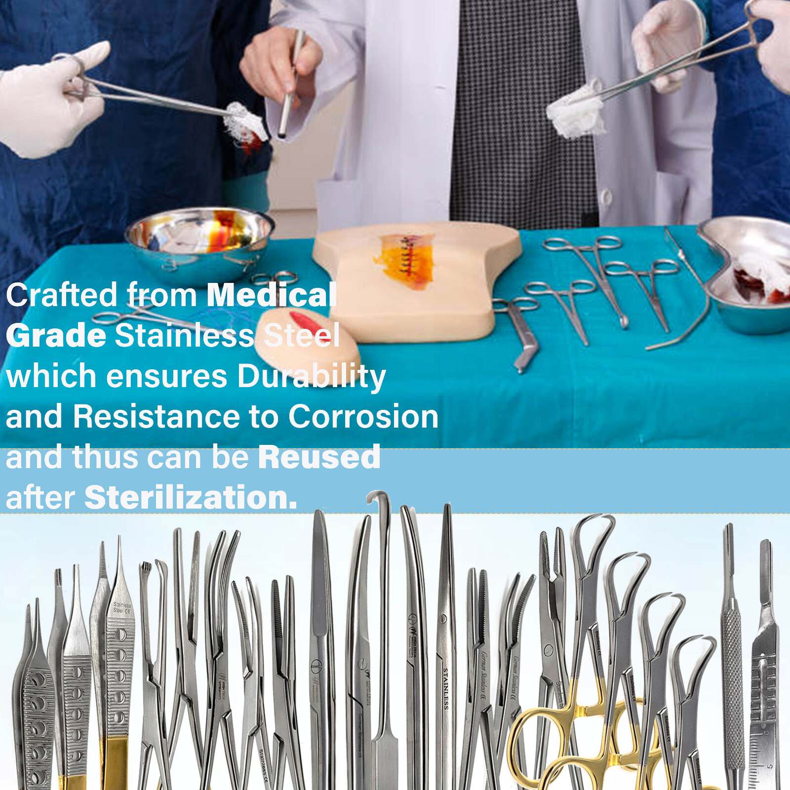 NEW 22 PCS CANINE+FELINE SPAY PACK VET GENERAL SURGICAL INSTRUMENTS STAINLESS CE