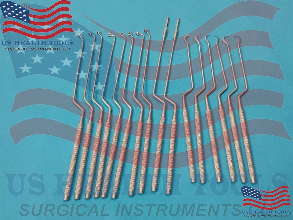 Hardy Pituitary Neuro Curettes Set 16-Piece Transsphenoidal Surgical Instruments