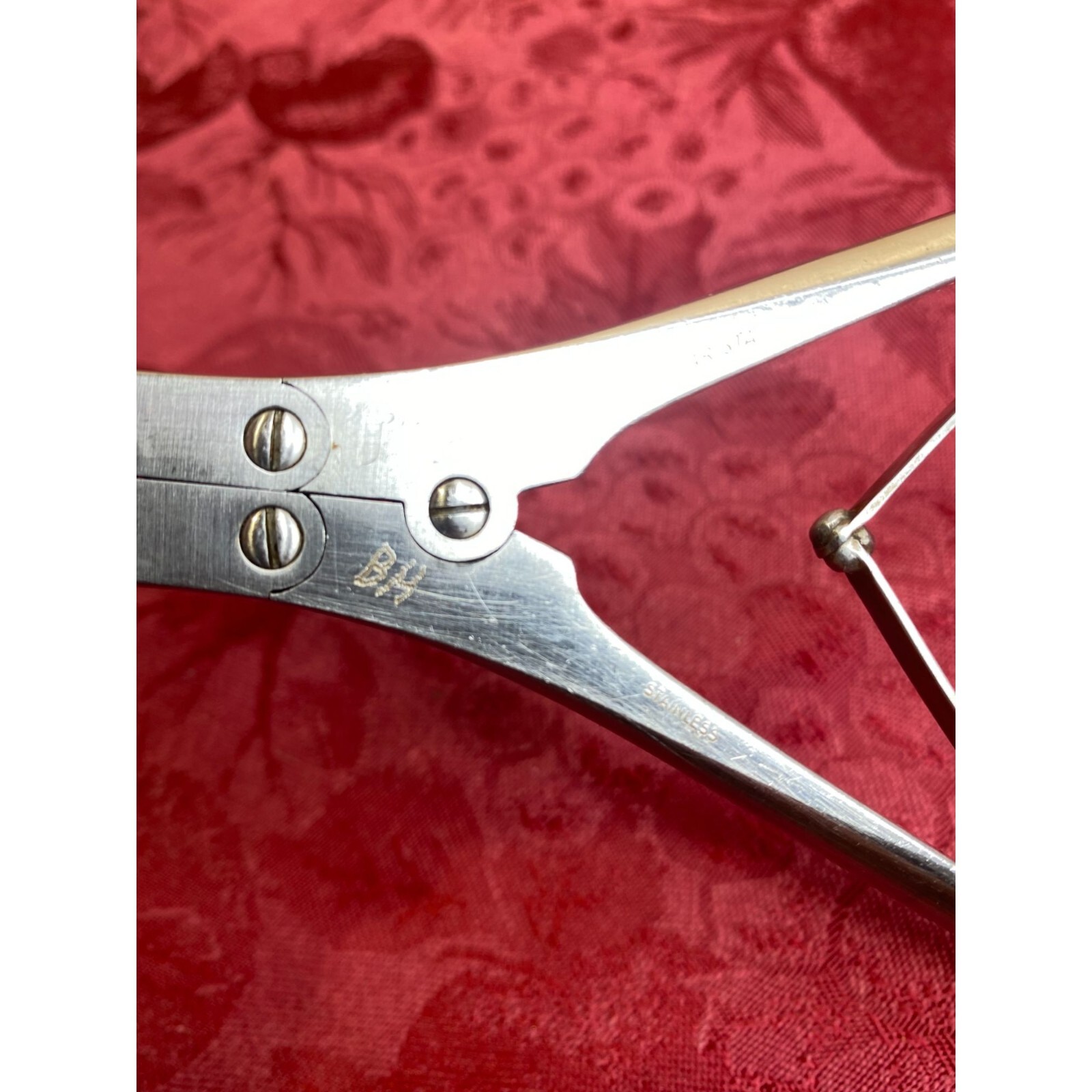 Vtg Arista 7.25″ Stainless Surgical Double Action Orthopedic Wire Pin Cutter