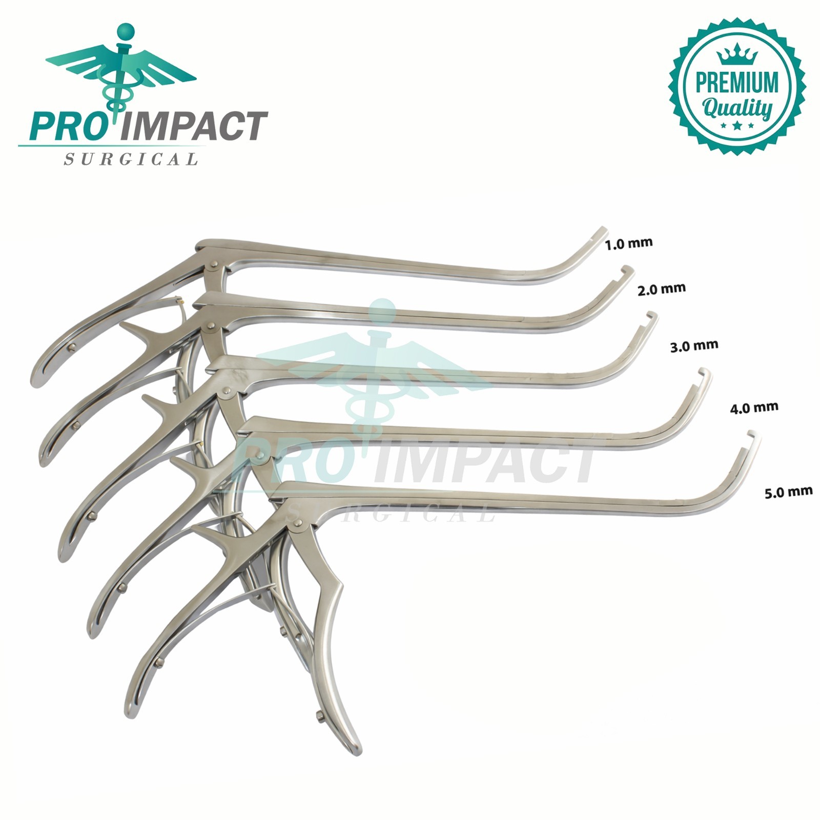 Kerrison Rounger 70°Angle 1.0 mm to 5.0 mm 5 PCs Spine Surgical Orthopedic