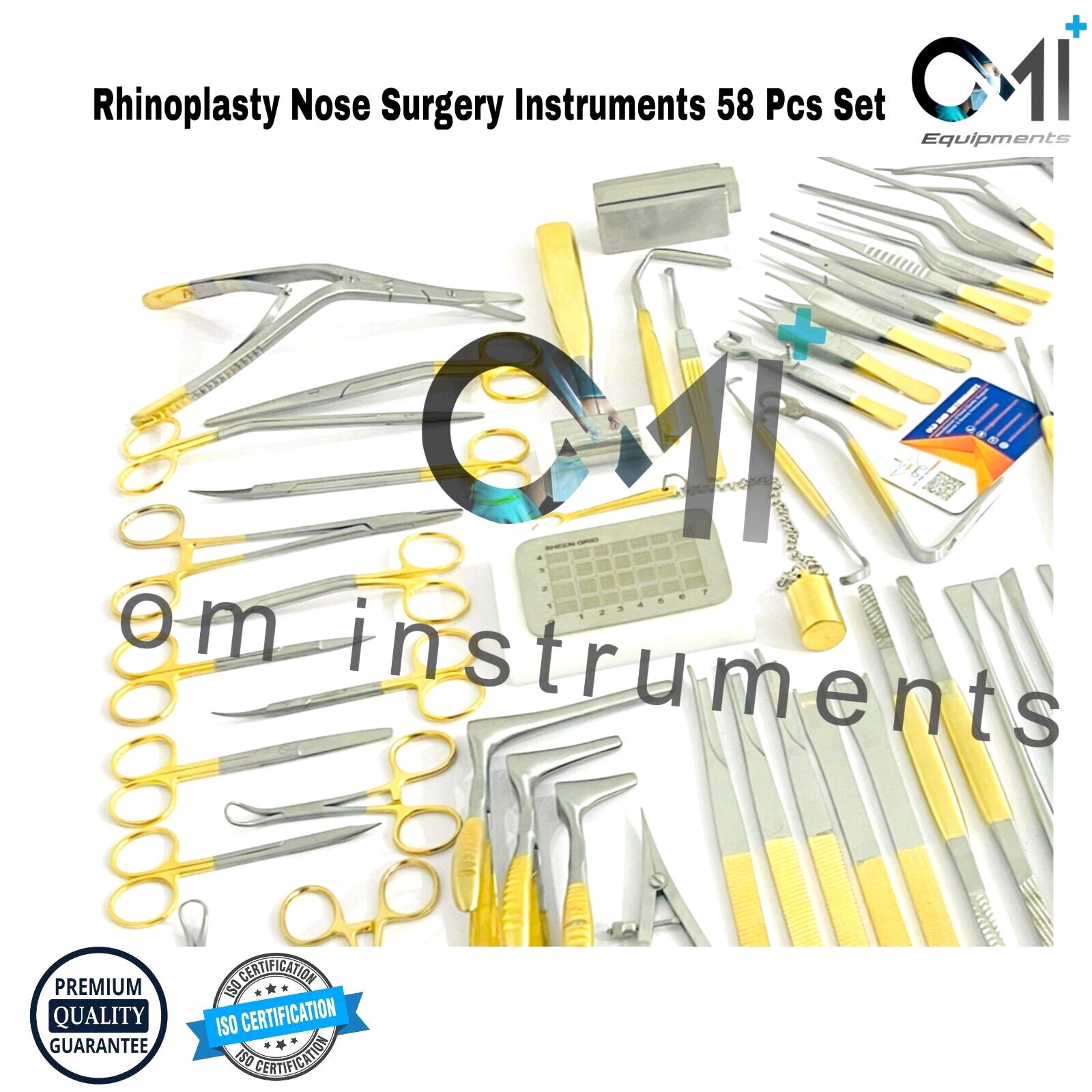 Rhinoplasty Set of 53Pcs Nose Surgery & Plastic Surgery Instruments Tools Kit OM