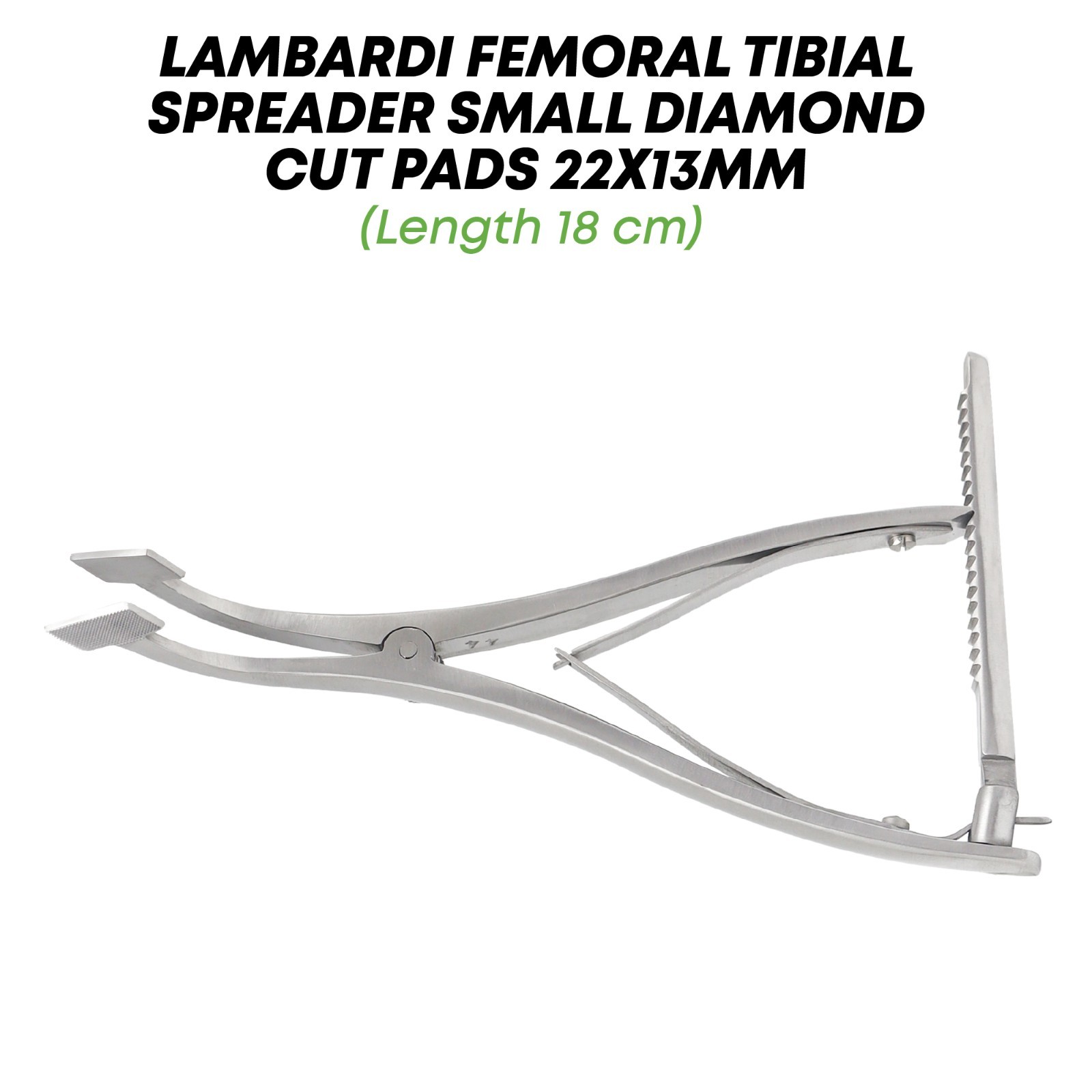 Lambardi Femoral Tibial Spreader Small Grooved Pads 18 cm Surgical Instruments