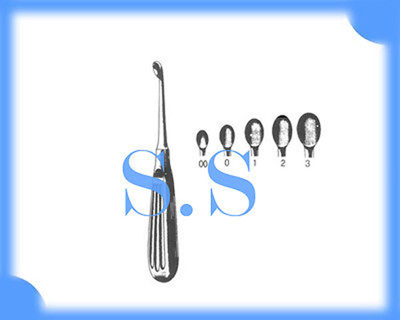 Medical Surgical Curette Bone Volkmann 00 0 1 2 3 Kit /5