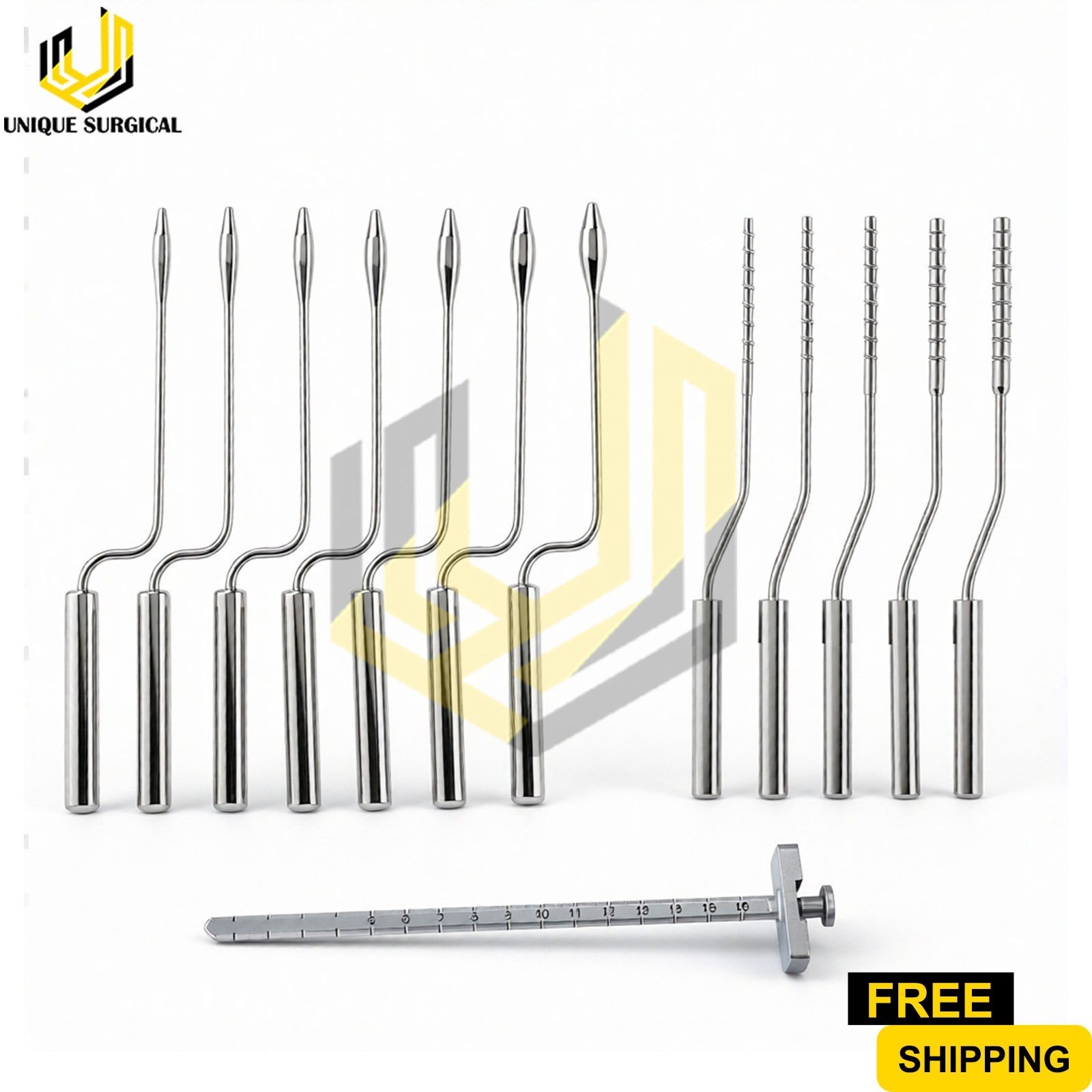 Urethral Brooks & Rossello Corporal Dilator Urethroplasty Corpus Cavernosa 13Pcs