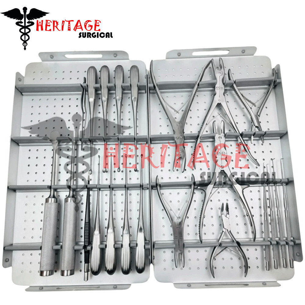 Lumbar Spine Surgery Instrument Set with Sterilization Box Orthopedic Premium