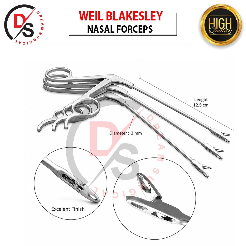 NASAL FORCEPS SET 3 PCS, Weil Blakesley Forceps ENT Instruments