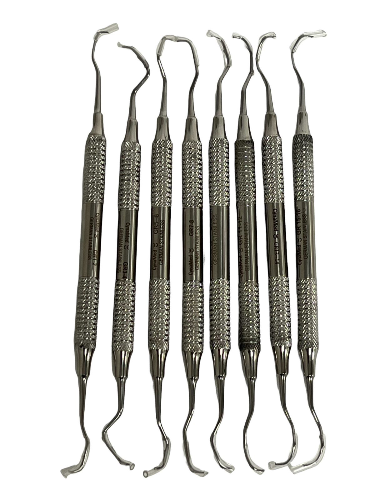 German 8 Pcs PERIODONTAL HOLLOW GRACEY CURETTE SET MEDICAL SURGICAL INSTRUMENTS