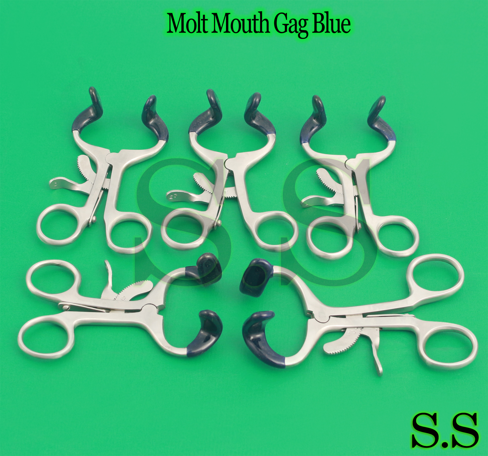 5 O.R GRADE Molt Mouth Gag Blue 4.5″ Dental Surgical Instruments