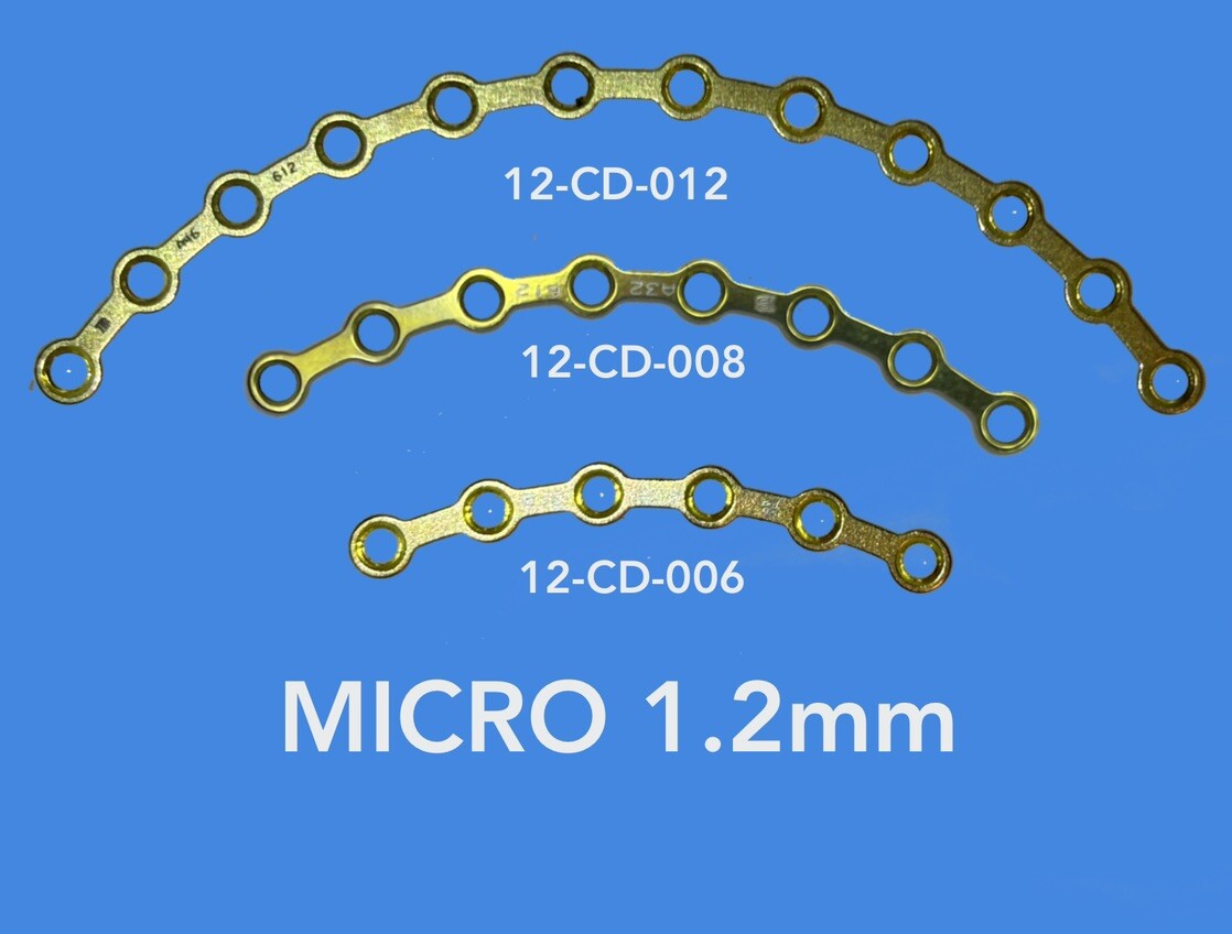 Micro 1.2 Veterinary Maxillofacial Orbital Plates with Screws and Driver 11Pcs