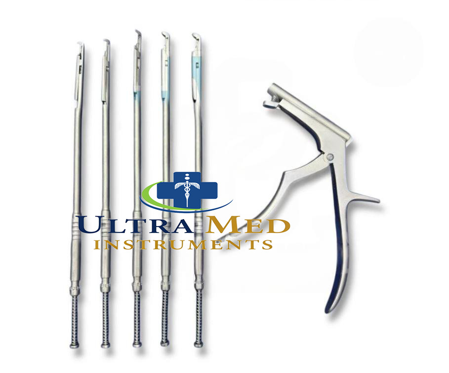 Interlaminar Kerrison Rotating Rongeur Set Spine Surgery Orthopedic Instruments