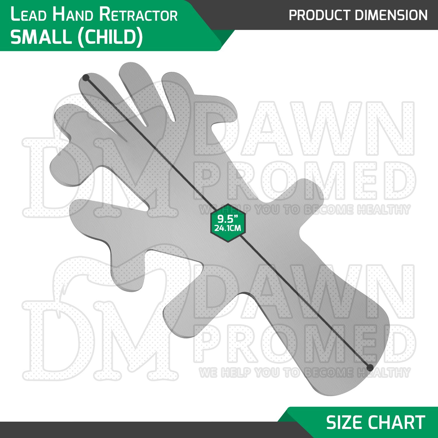 Lead Hand Retractor Small (Child) 9.5″ Orthopedic Surgical Instruments German Gr