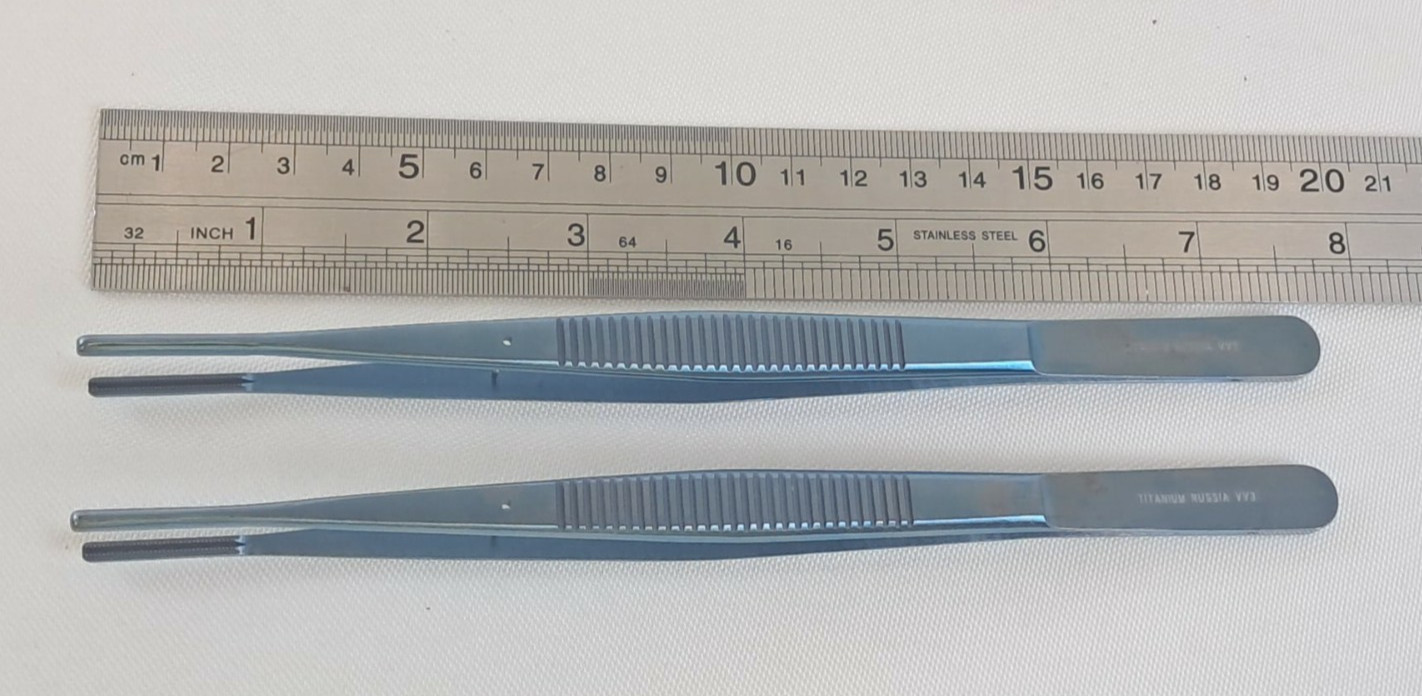 LOT OF 2 Pilling Surgical 359028 DeBakey Thoracic Tissue Forceps