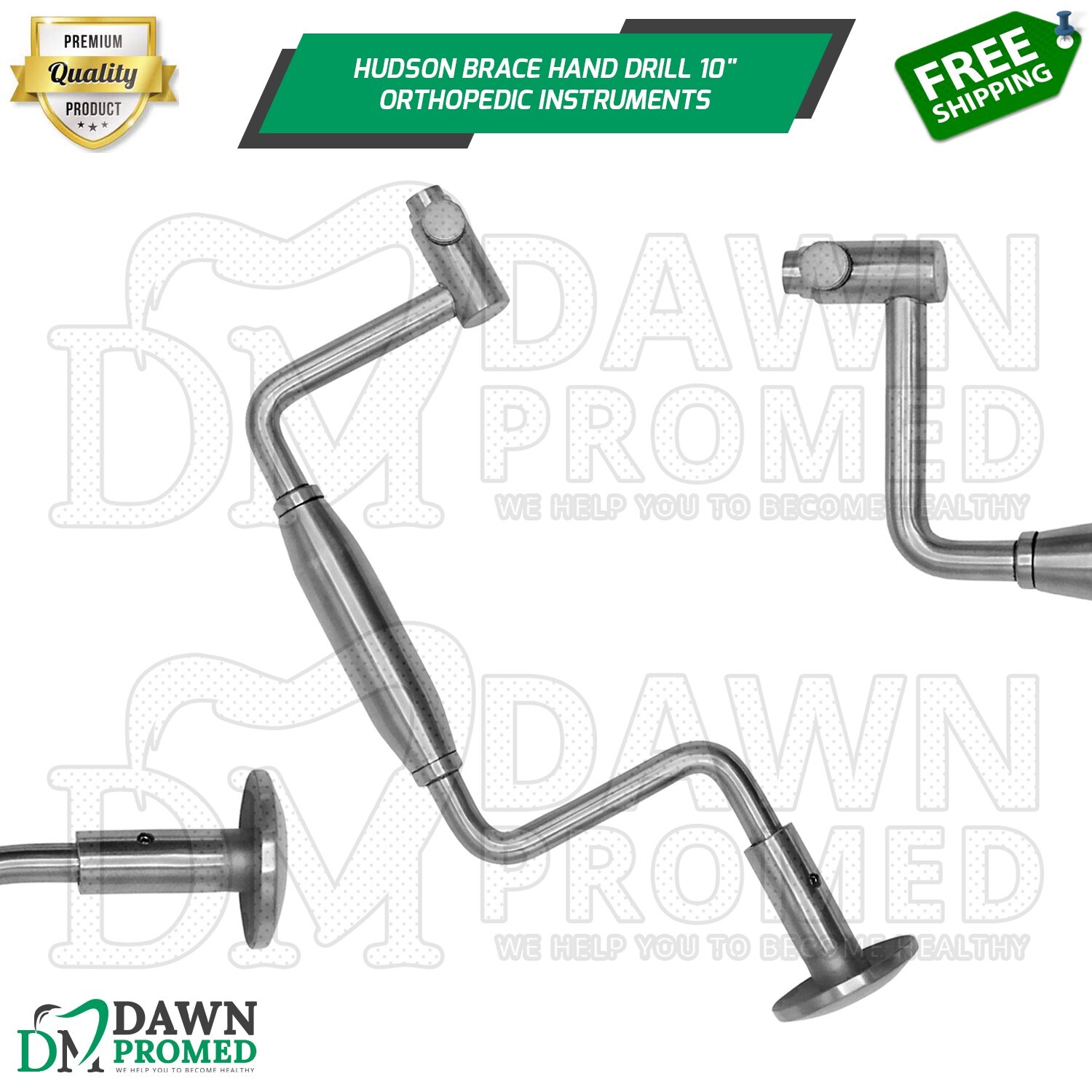 Hudson Brace Hand Drill 10″ Surgical orthopedic Instruments German Grade