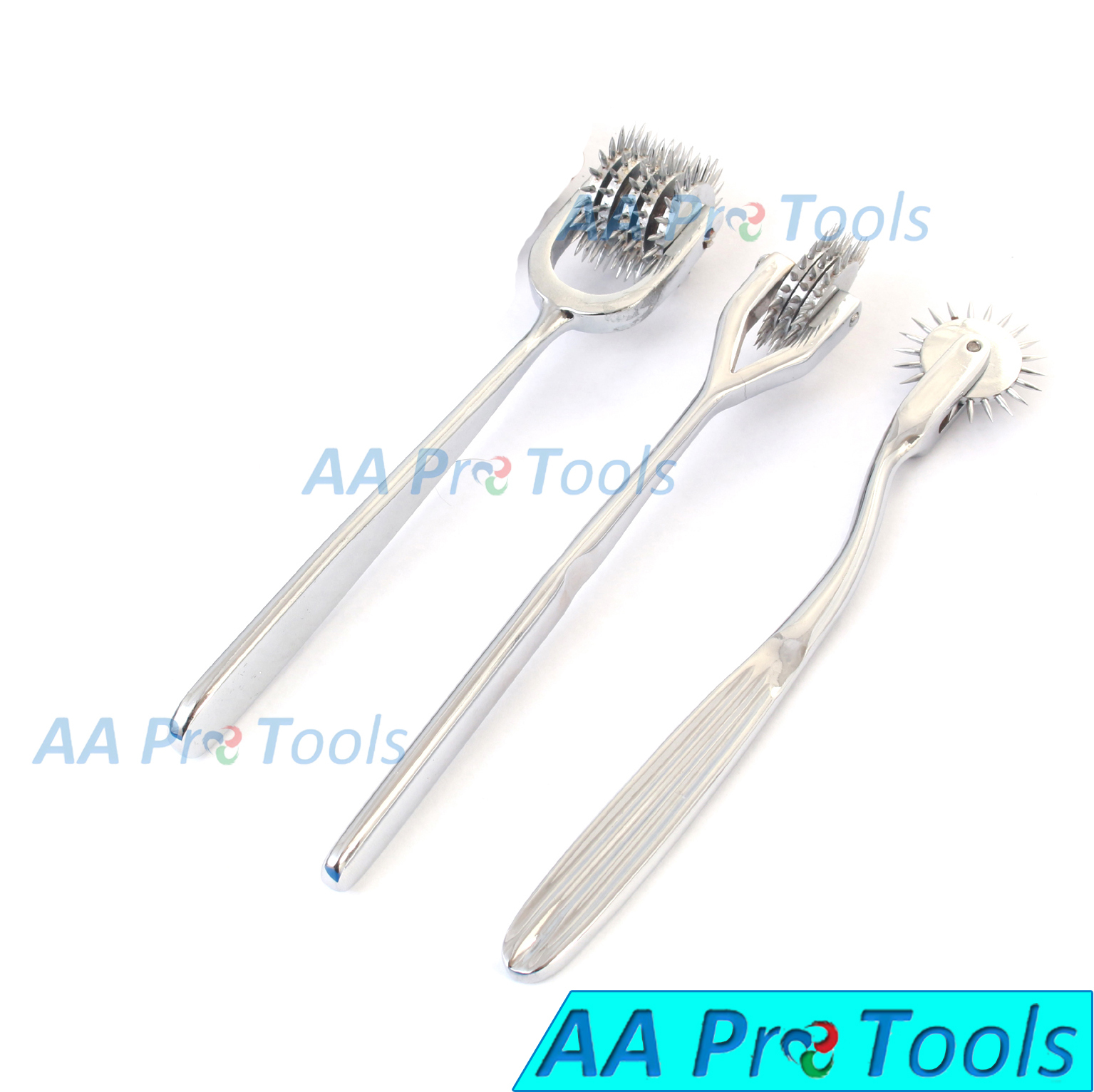 3 pcs Wartenberg Pinwheel 1, 3, 5 Prongs Surgical Diagnostic Instruments