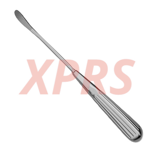Aufricht Glabella Raspatory, 8″, Curved Blade, Forward Cutting, Prem. German St