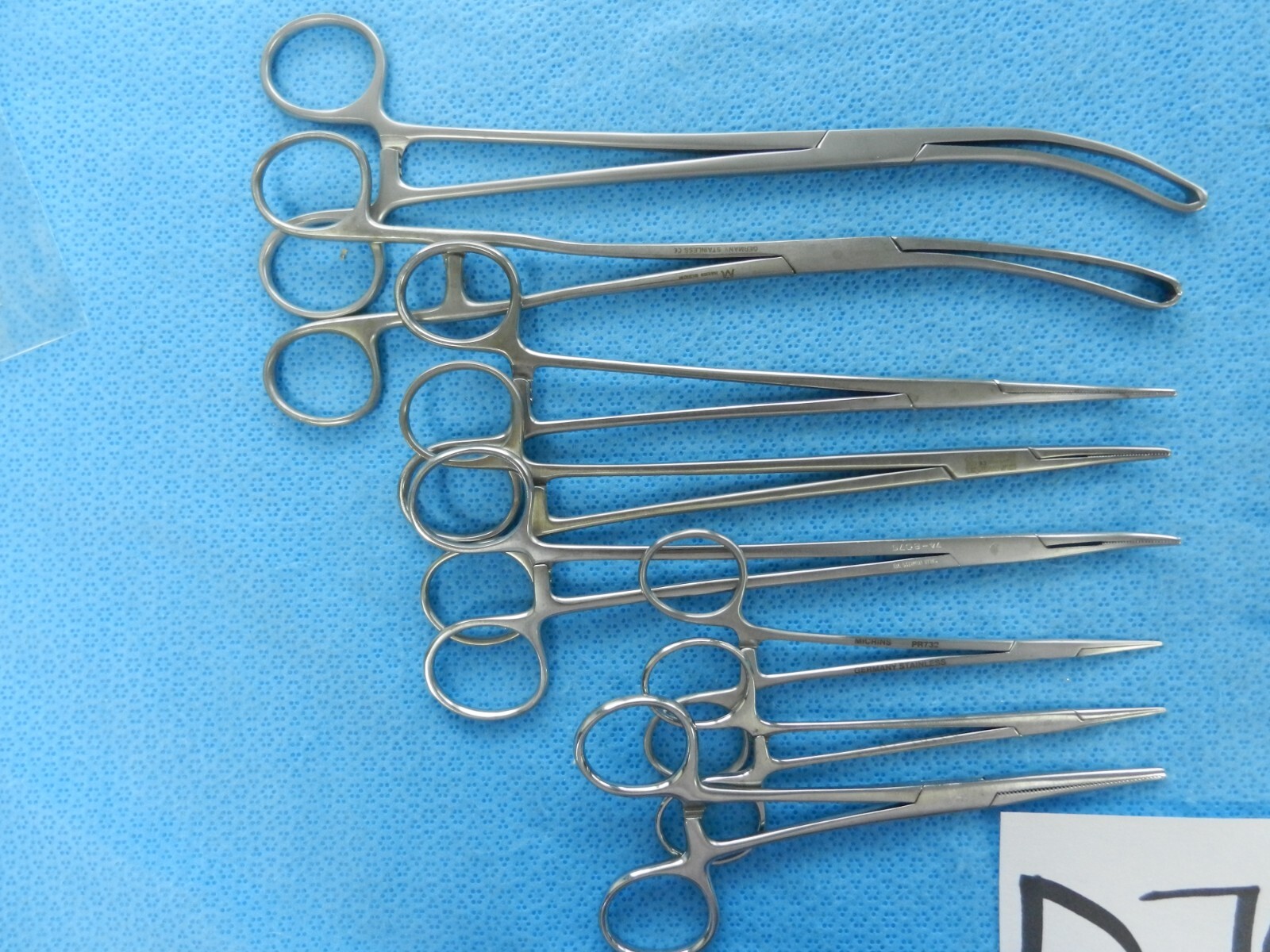 D7022 Pilling Weck V. Mueller Codman Surgical Forceps Lot of 15 Approx 13-24cm