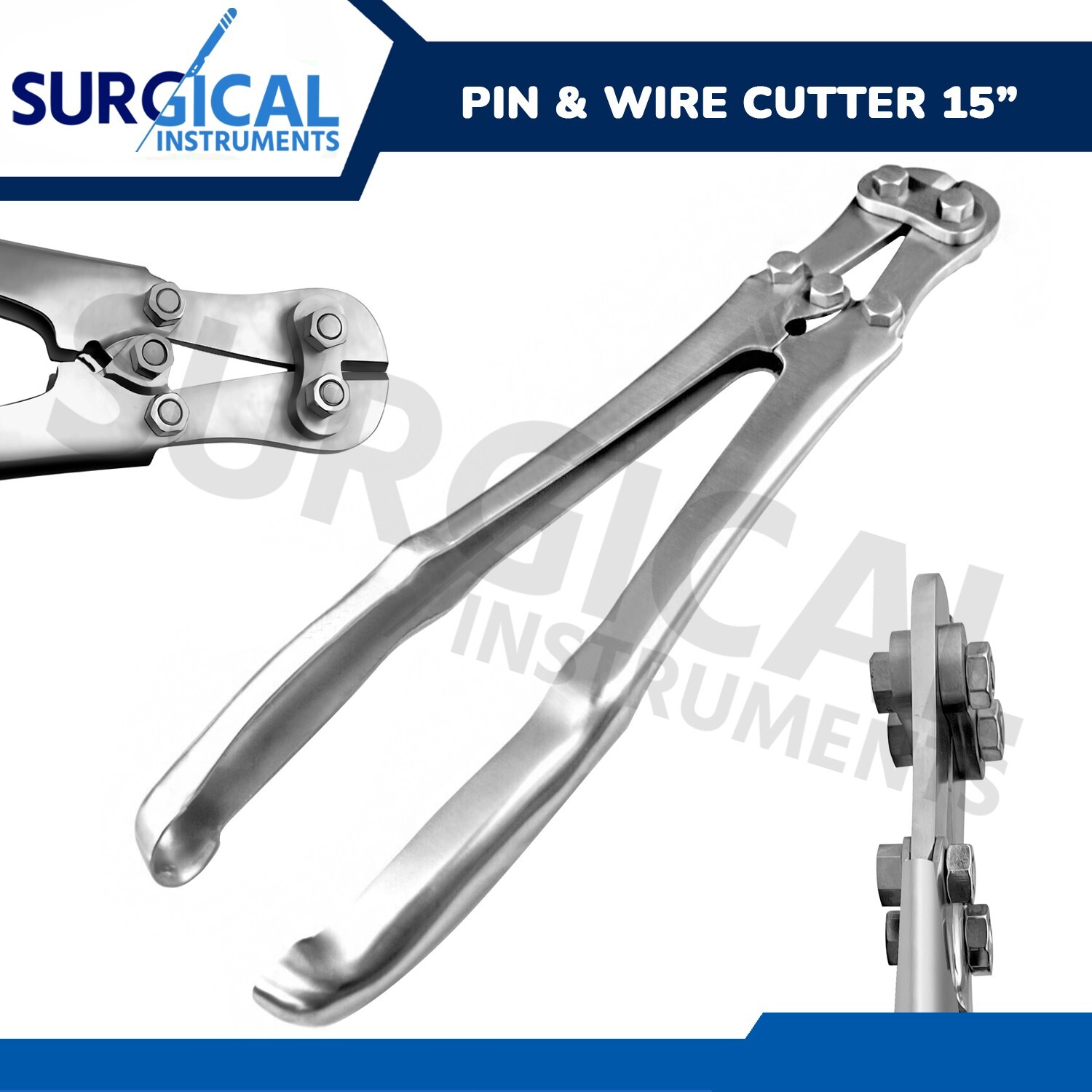 Double Action Pin & Wire Cutter 15″ Orthopedic Surgical Instruments German Grade