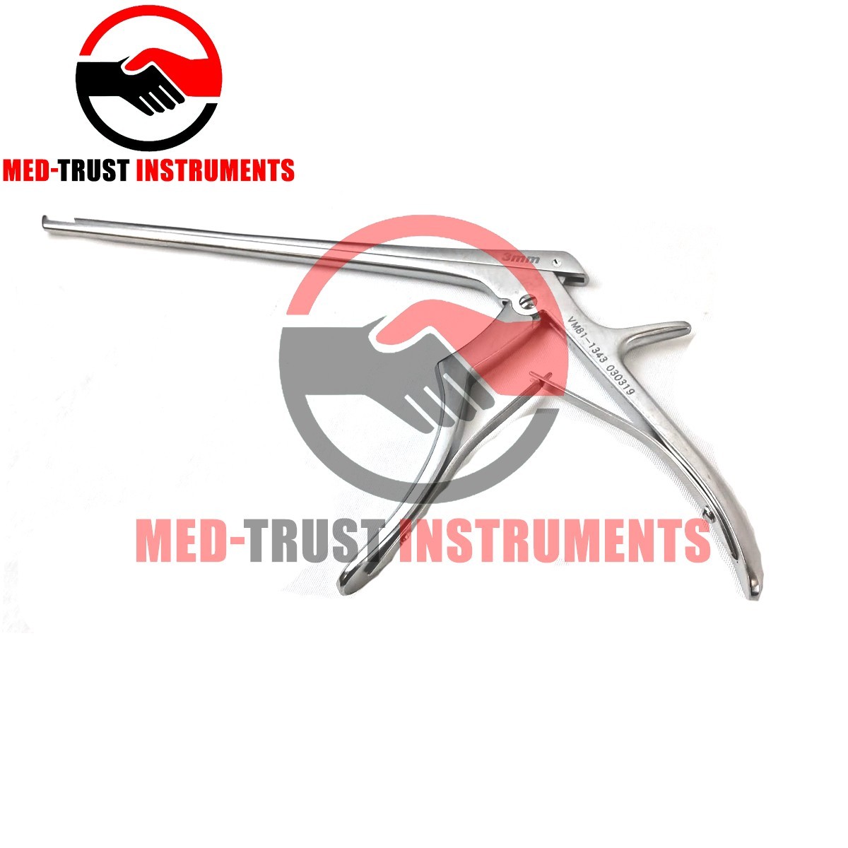 V. Mueller VM81-1343 3mm Kerrison Rongeur 40° Up-Bite 7″ Bone Punch