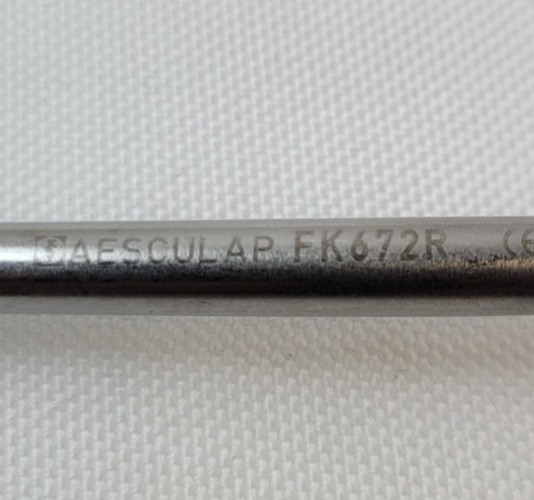 Aesculap FK672R Caspar Bone Curette, 10.0 mm, Peek Handle, 10-3/4″, Orthopedic