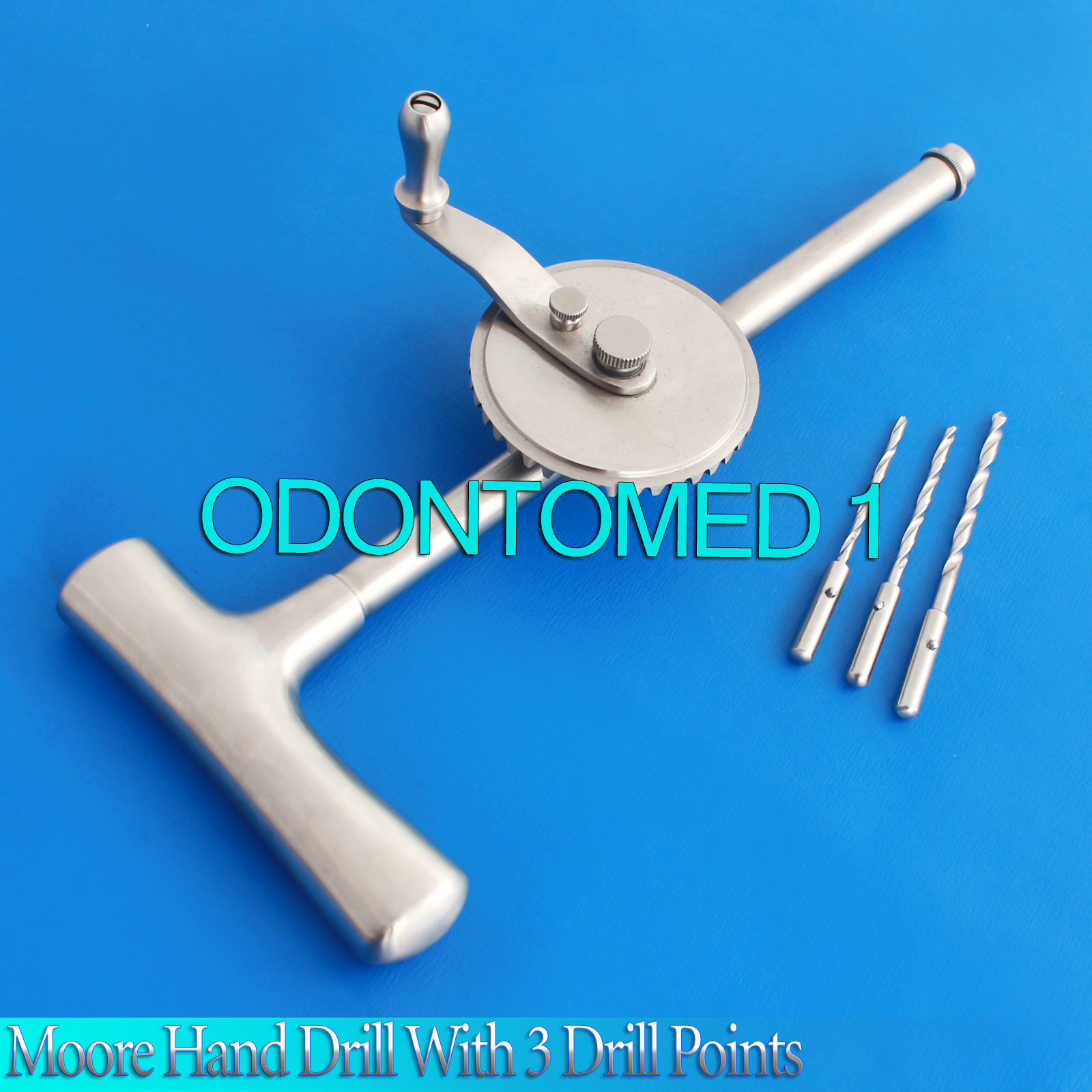 Moore Hand Drill With 3 Drill Points Orthopedic Instruments