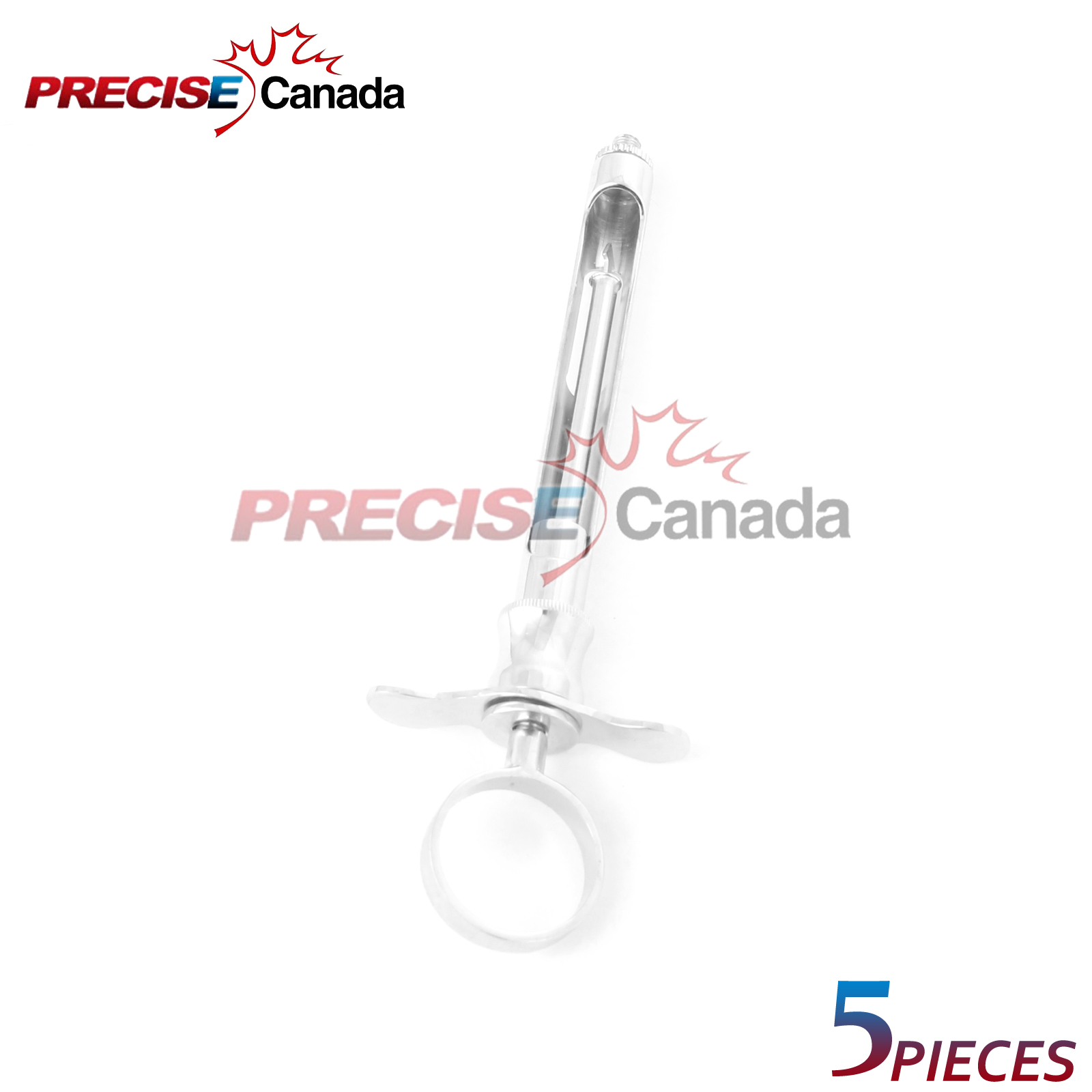 PRECISE CANADA: SET OF 5 ASPIRATING SYRINGE 2.2 CC SURGICAL DENTAL INSTRUMENTS