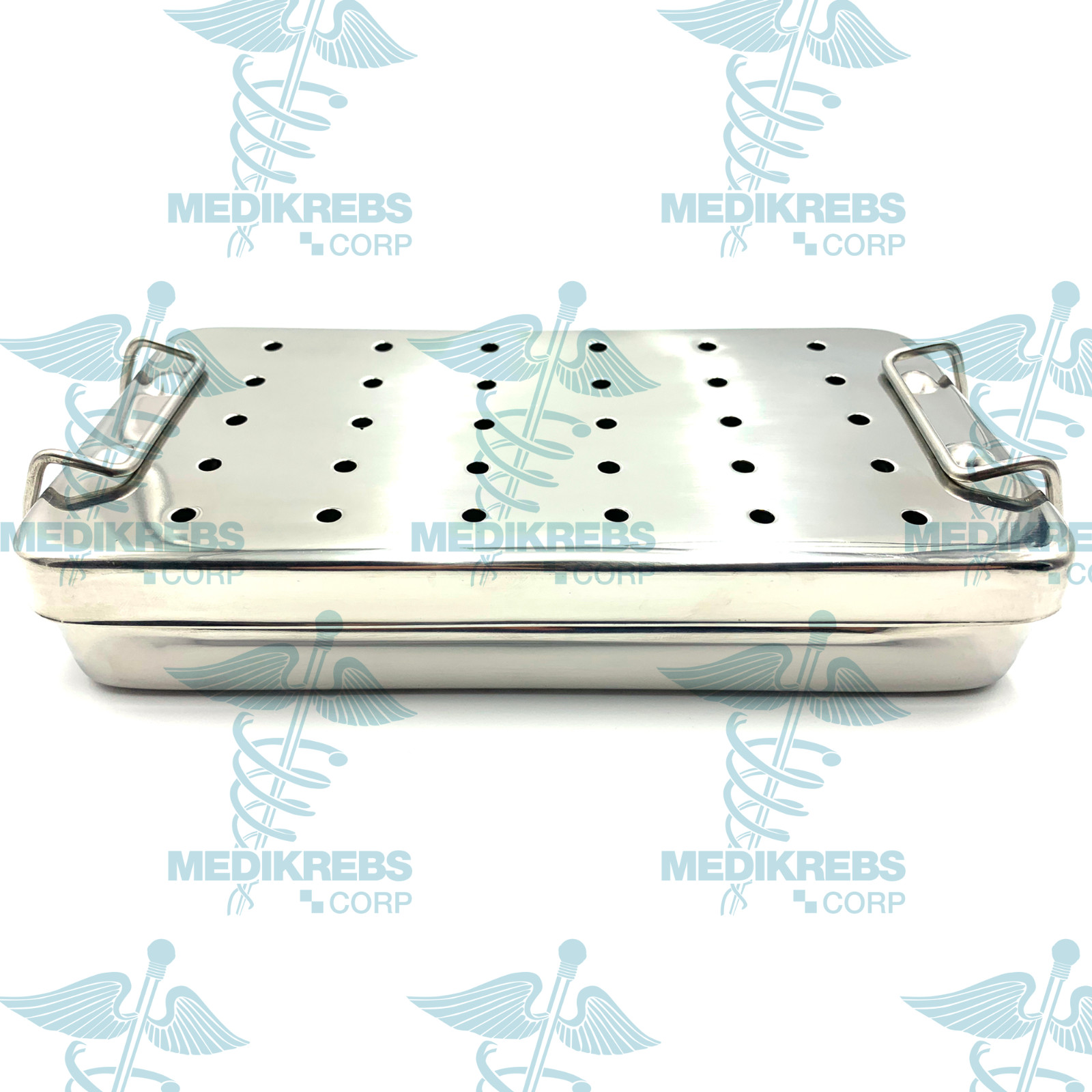 Spratt Brun Bone Curette Set w/ Sterilizing Tray, Curved Fig. 0-0000 x 17 cm